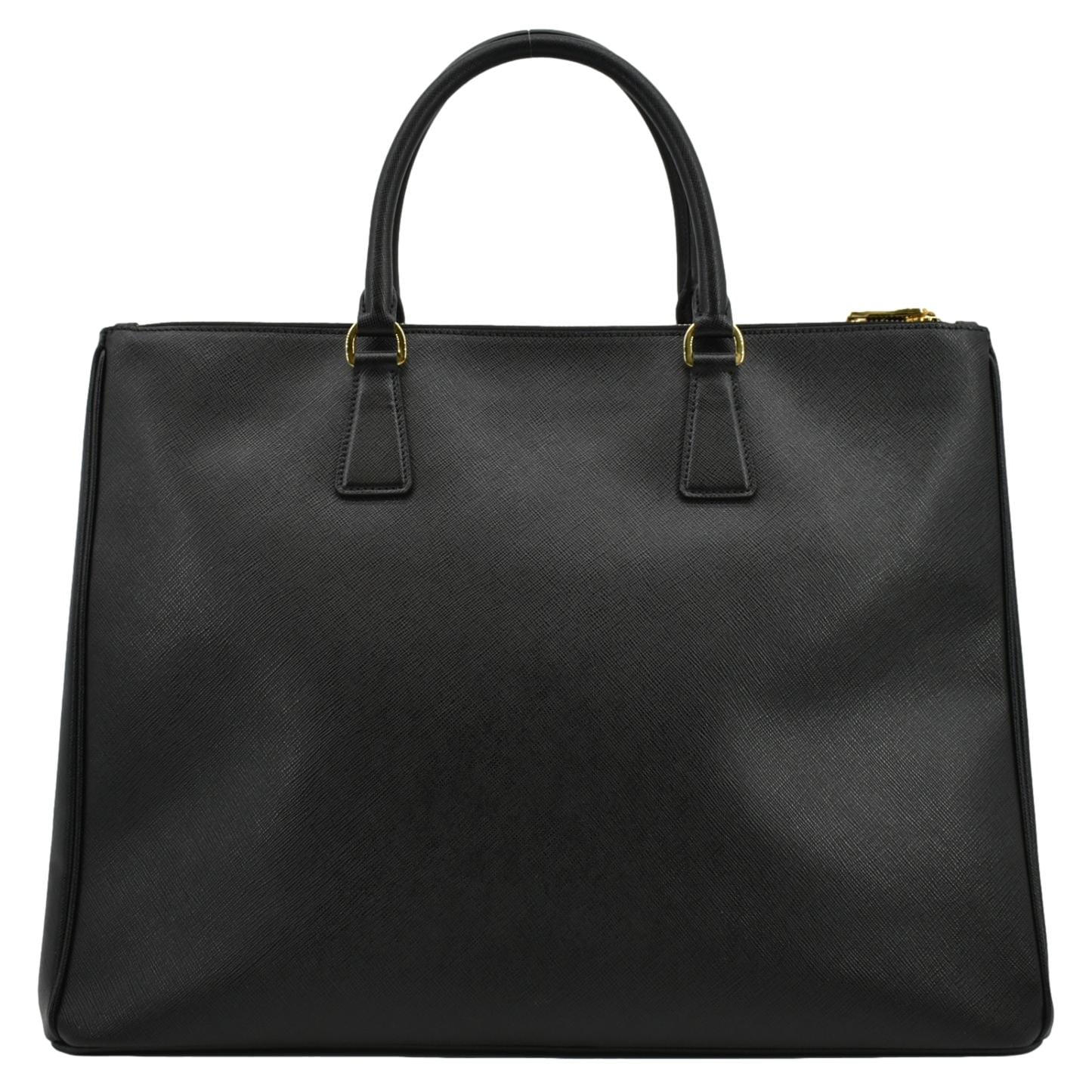 PRADA Galleria Double-Zip Saffiano Leather Tote Bag Black - Image 3