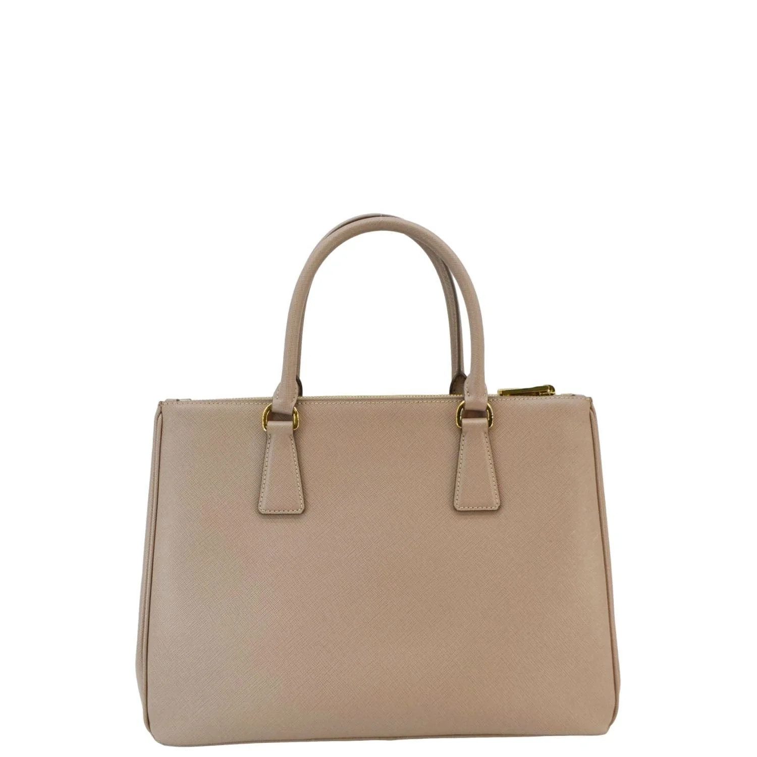 PRADA Galleria Double-Zip Medium Saffiano Leather Tote Bag Cameo - Image 4