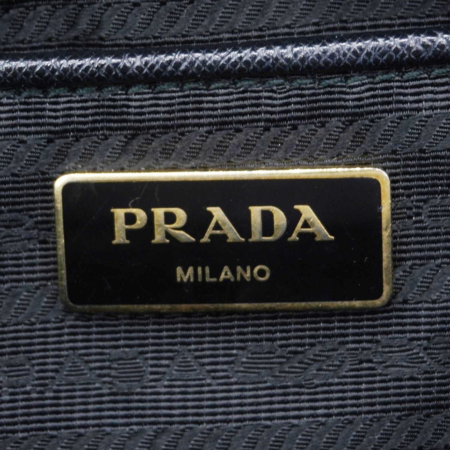 PRADA Galleria Double Zip Saffiano Leather Top Handle Tote Bag Black - Image 17