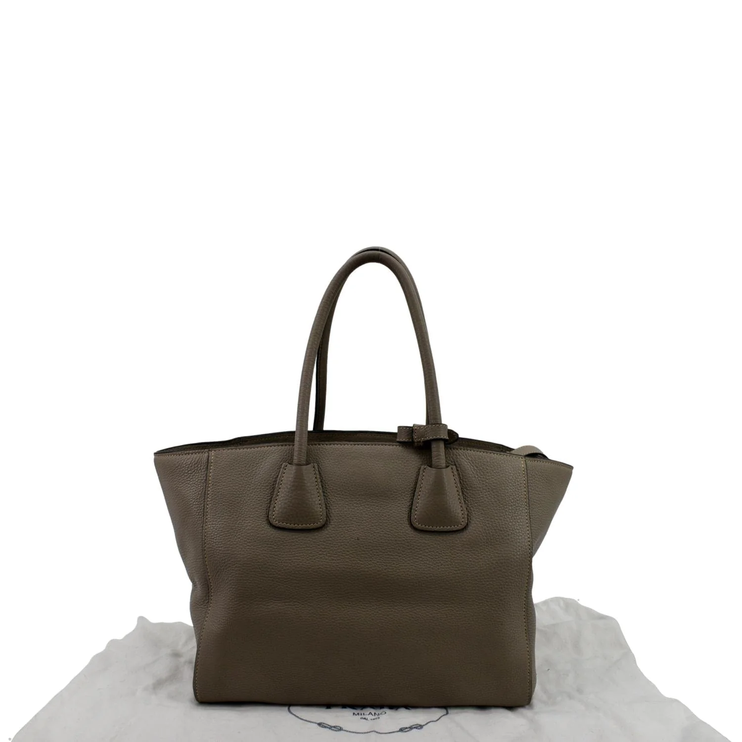 PRADA Leather Tote Shoulder Bag Tan - Image 3