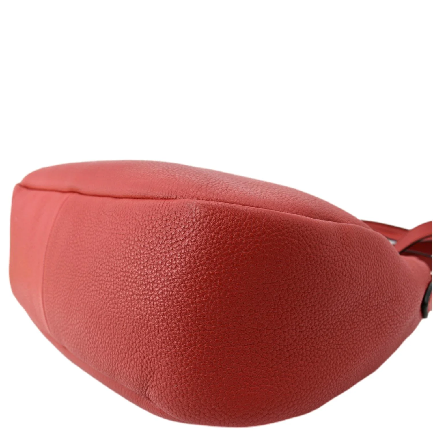 PRADA Vitello Daino Leather Hobo Bag Red - Image 7