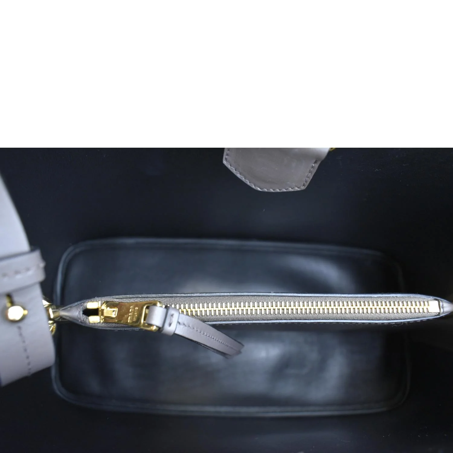 PRADA Matinee Saffiano Leather Shoulder Bag Fumo - Image 11