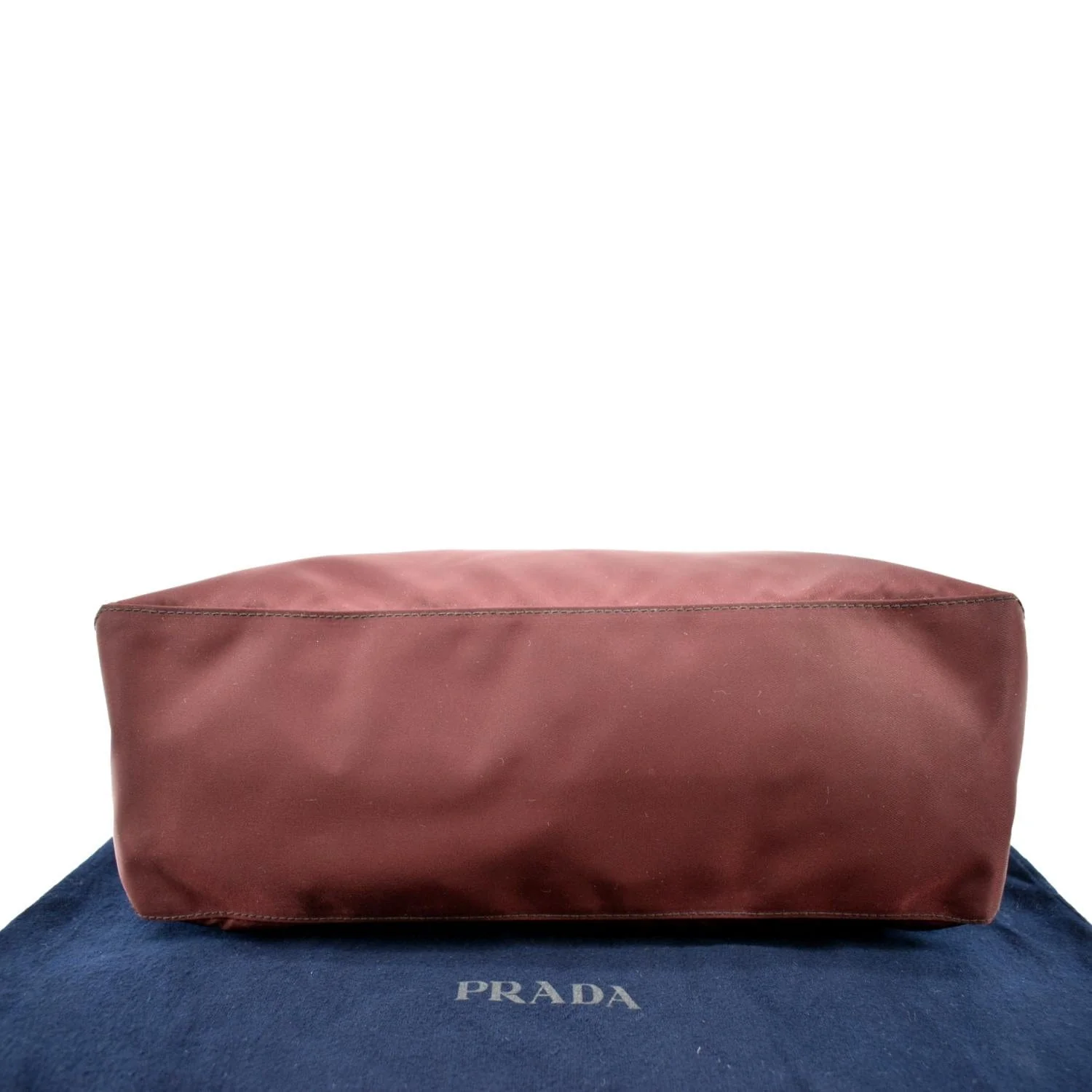 PRADA Medium Nylon Tote Bag Maroon - Image 10