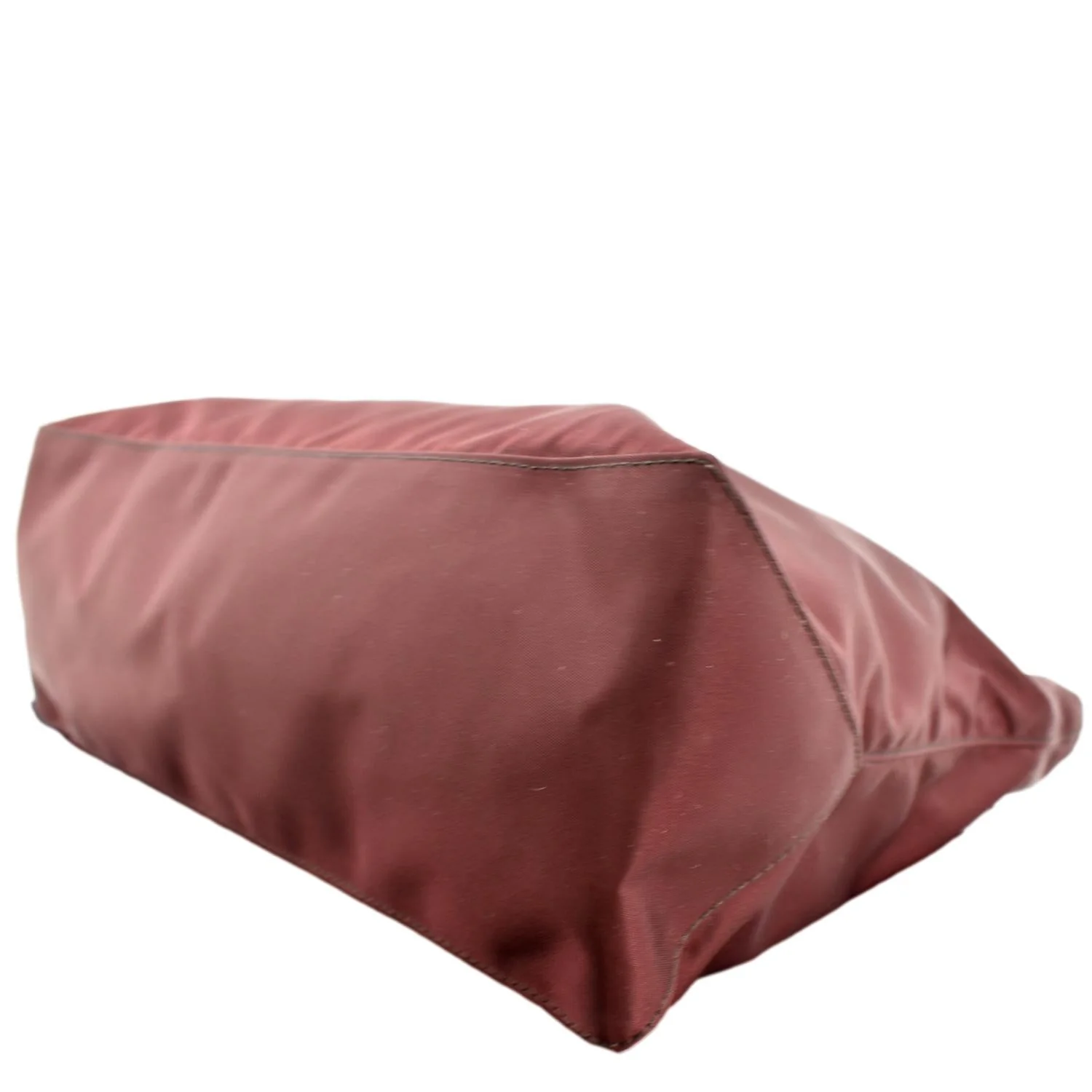 PRADA Medium Nylon Tote Bag Maroon - Image 9