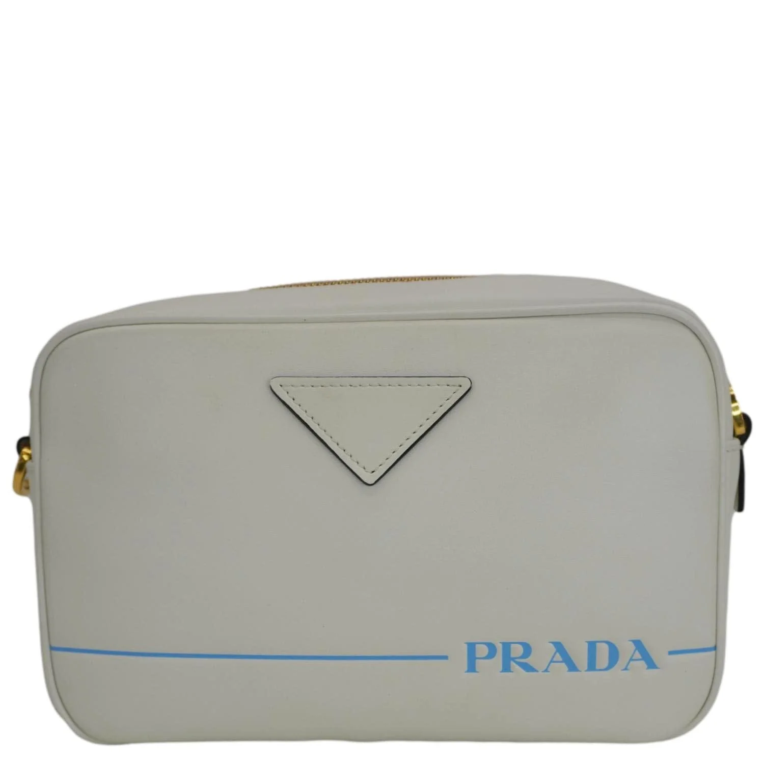 PRADA Mirage Leather Camera Crossbody Bag White - Image 5