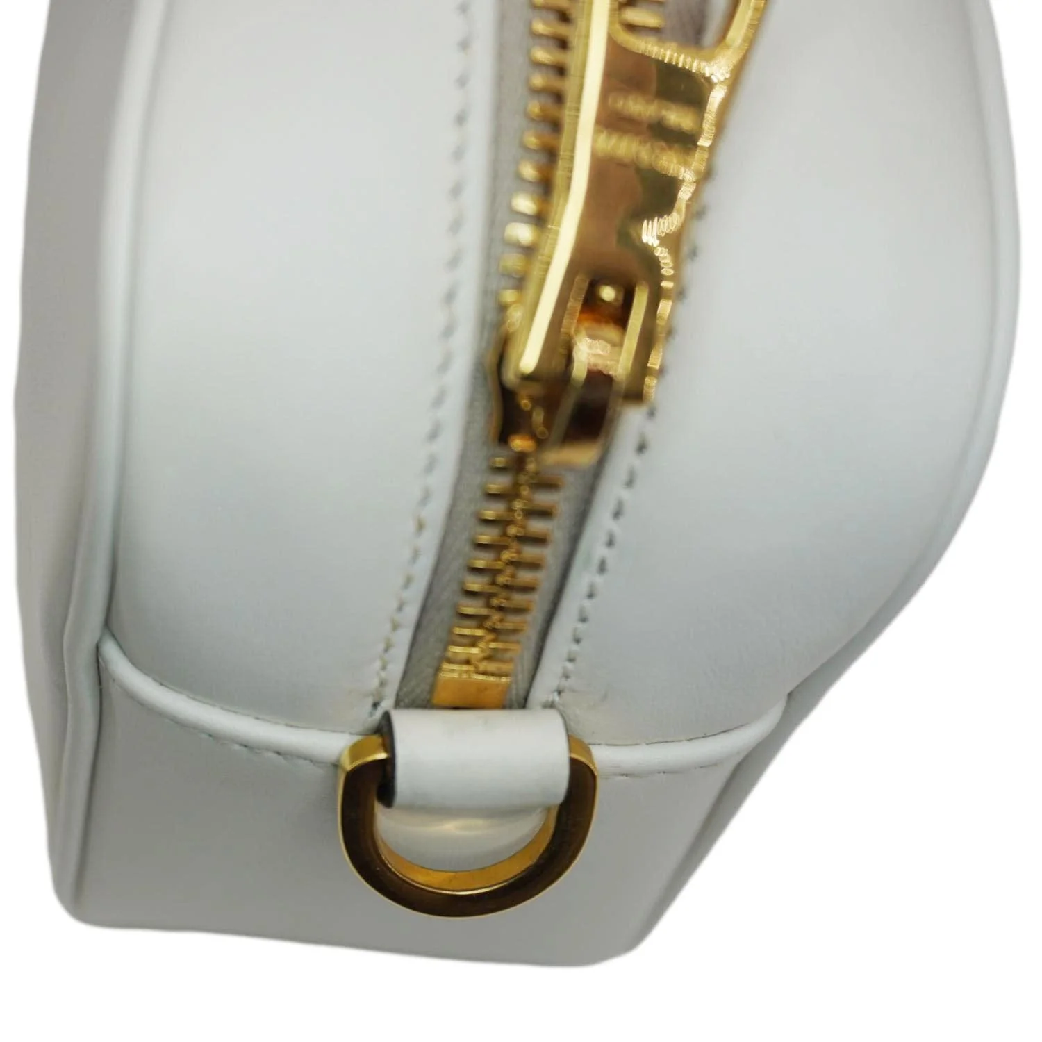 PRADA Mirage Leather Camera Crossbody Bag White - Image 7
