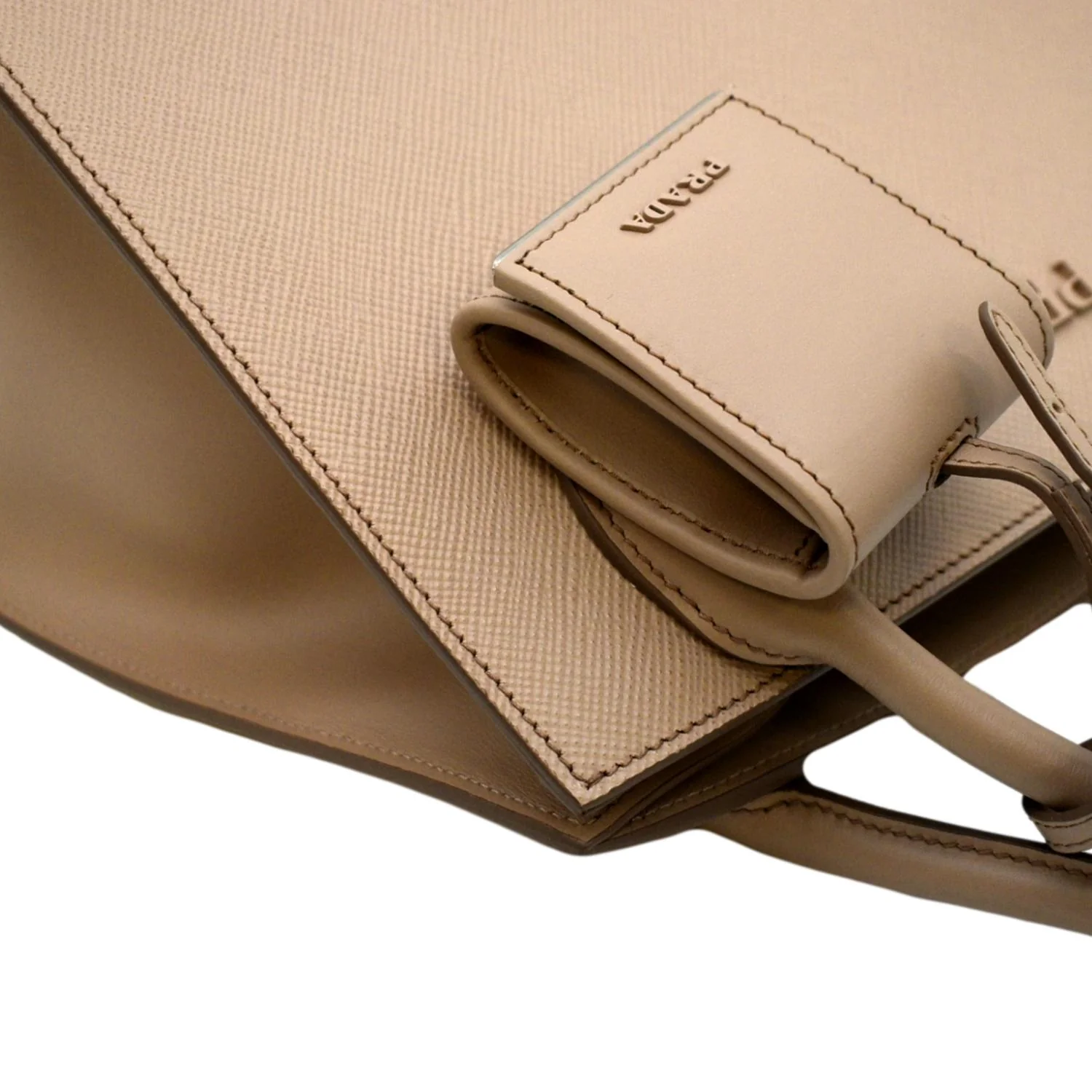 PRADA Monochrome Saffiano Leather Small Tote Bag Dusty Pink - Image 5