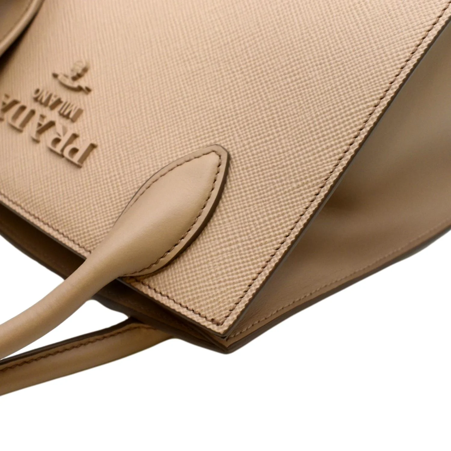 PRADA Monochrome Saffiano Leather Small Tote Bag Dusty Pink - Image 6