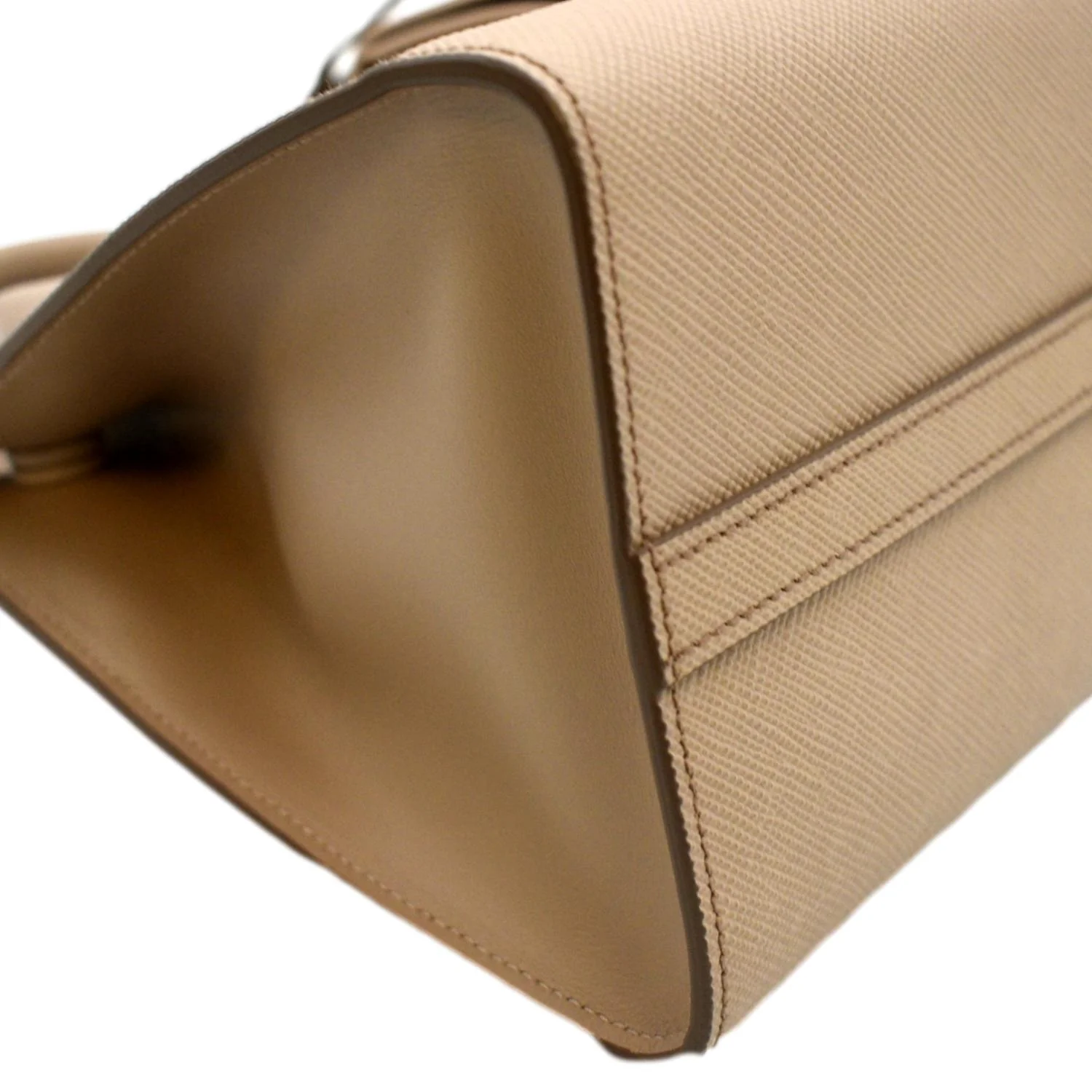 PRADA Monochrome Saffiano Leather Small Tote Bag Dusty Pink - Image 8