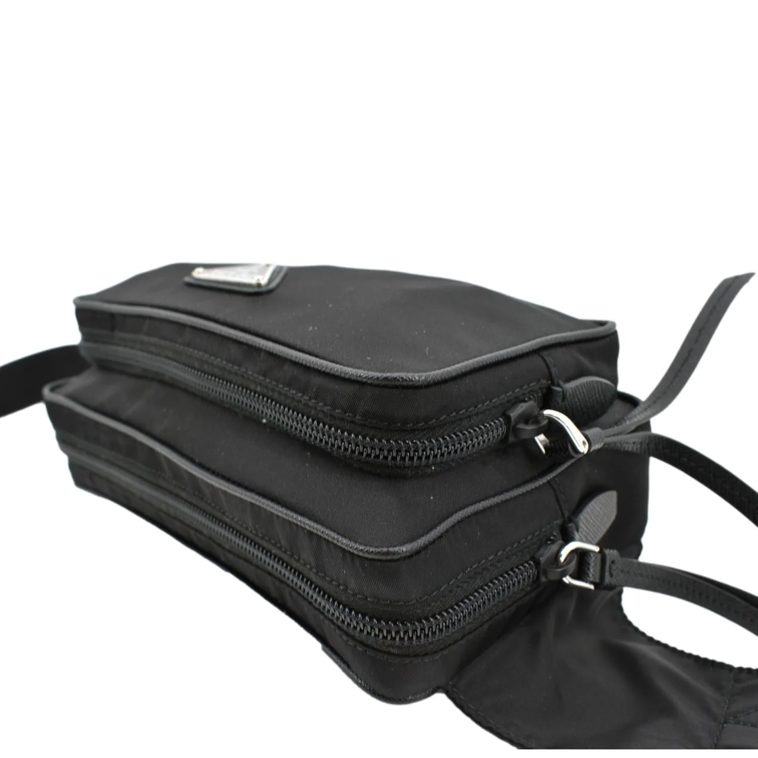 PRADA Re-Nylon Leather Belt Bag Black - Image 5