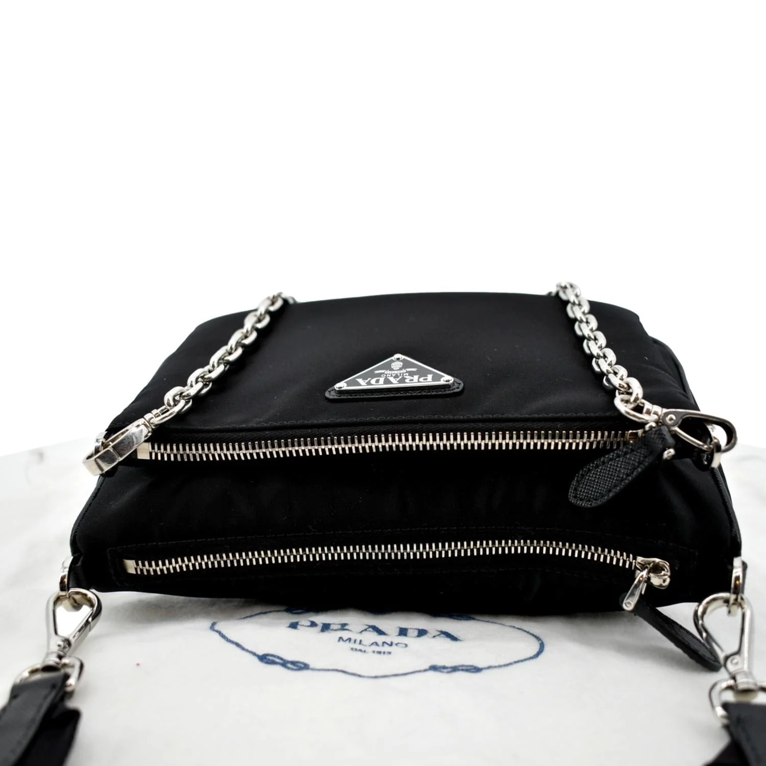 PRADA Re-Nylon Crossbody Bag Black - Image 4