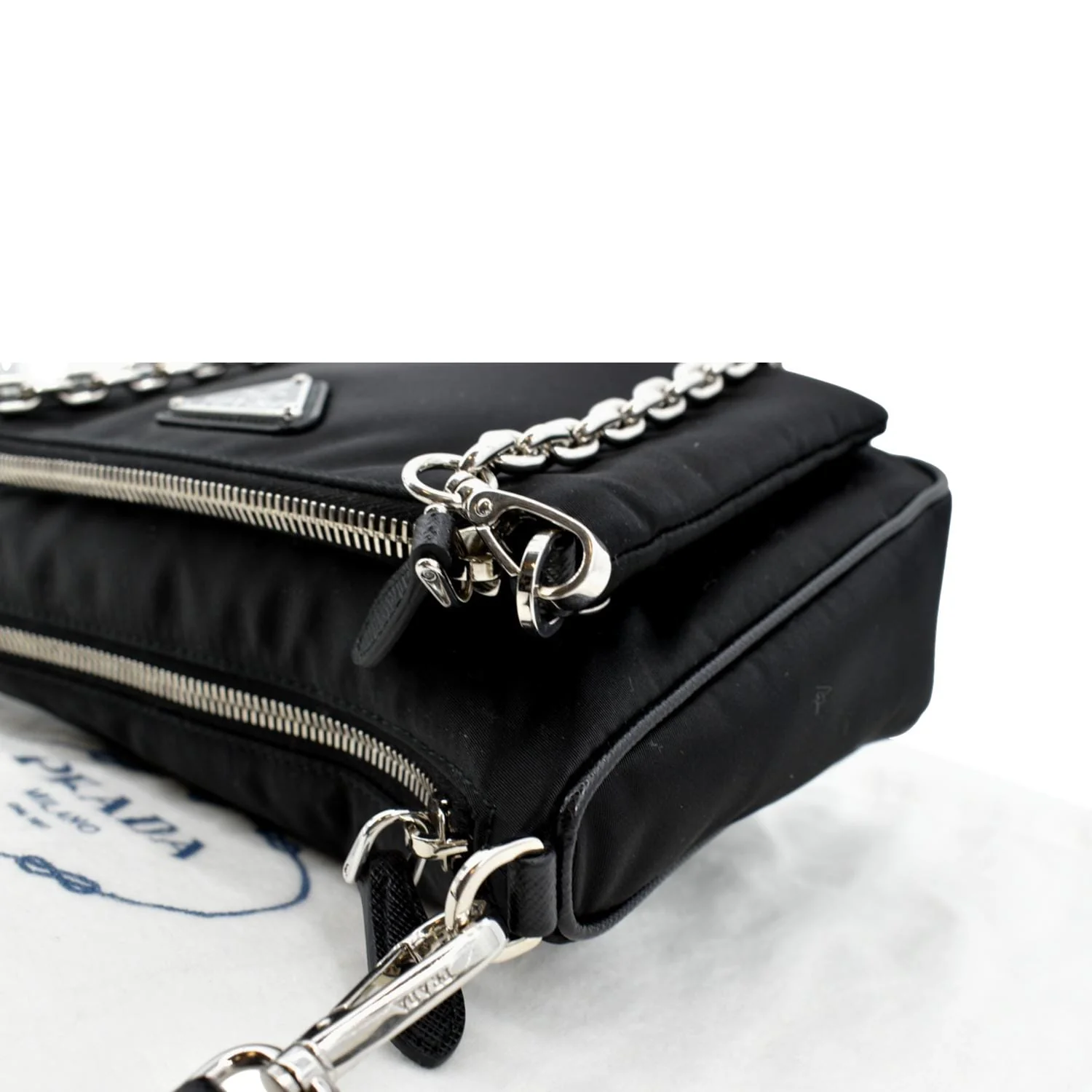 PRADA Re-Nylon Crossbody Bag Black - Image 5