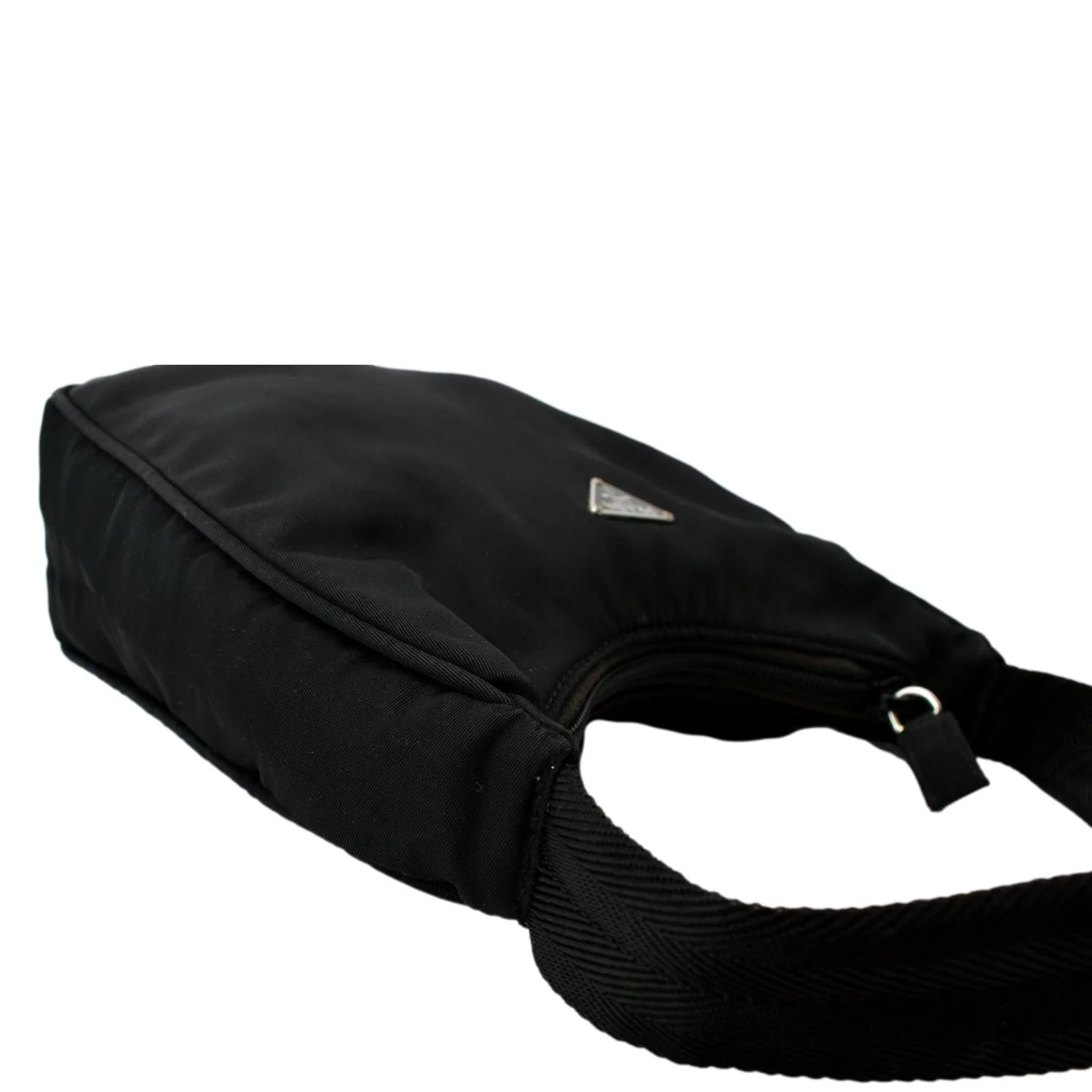 PRADA Tessuto Mini Re-Edition Nylon Shoulder Bag Black - Image 5