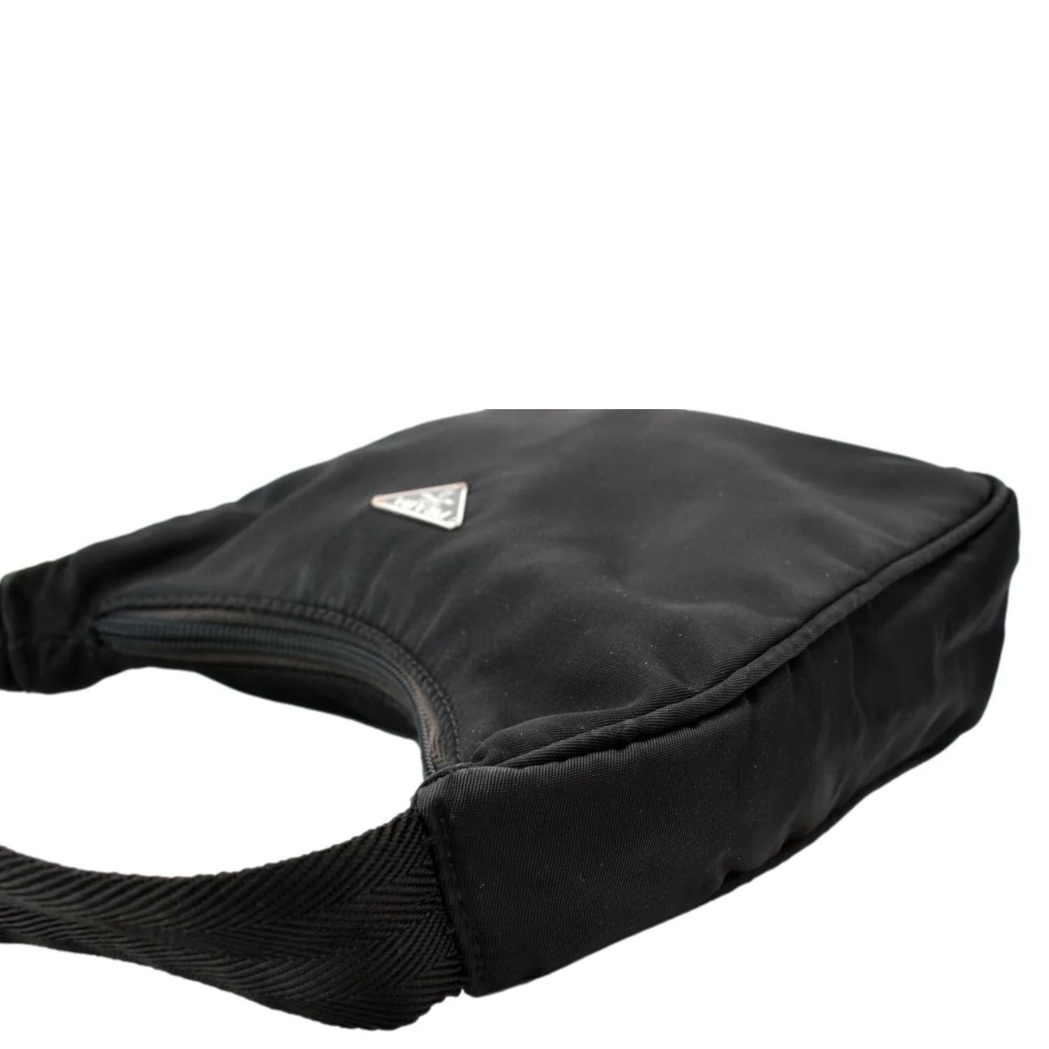 PRADA Tessuto Mini Re-Edition Nylon Shoulder Bag Black - Image 6