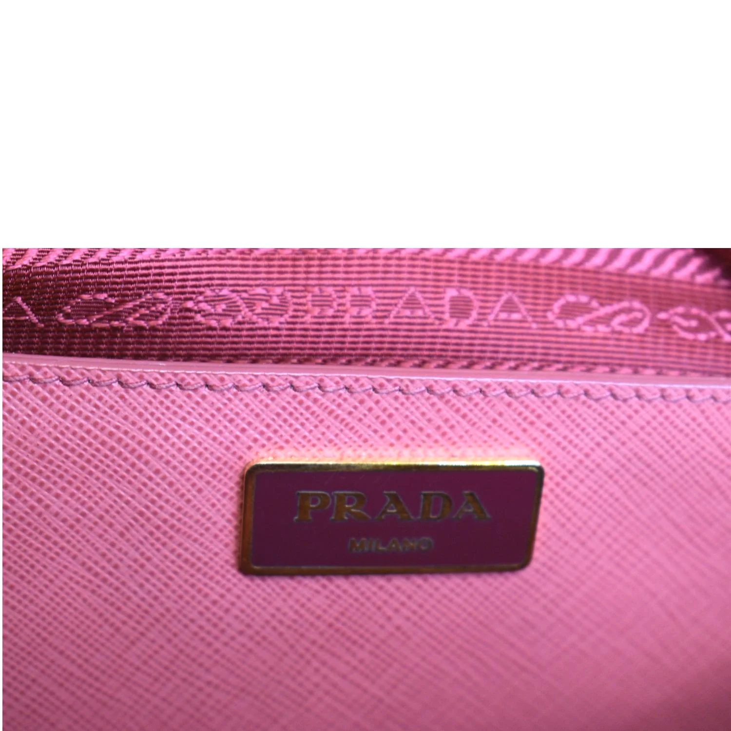 PRADA Promenade Saffiano Leather Satchel Bag Pink - Image 12