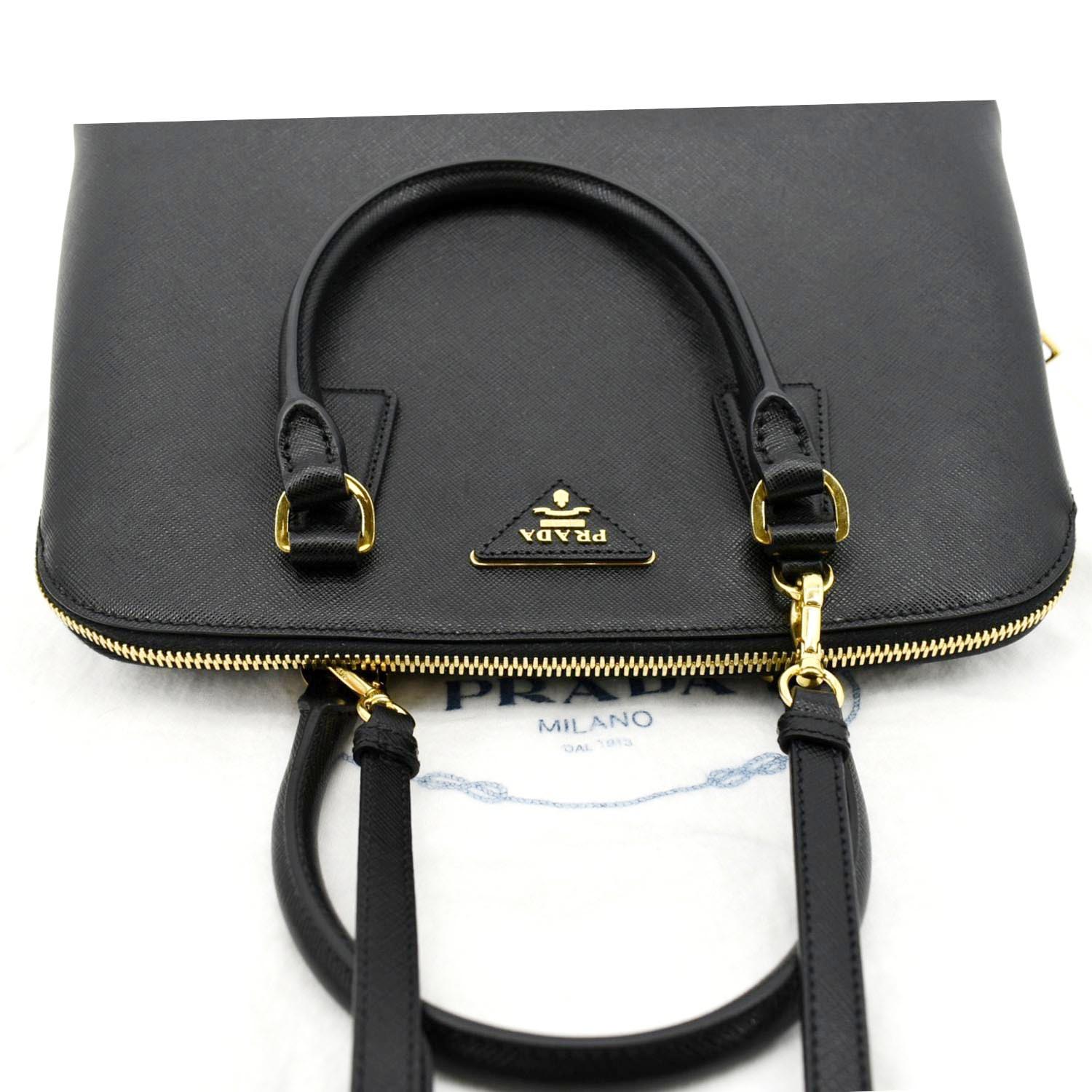PRADA Lux Medium Promenade Saffiano Leather Shoulder Bag Black - Image 4