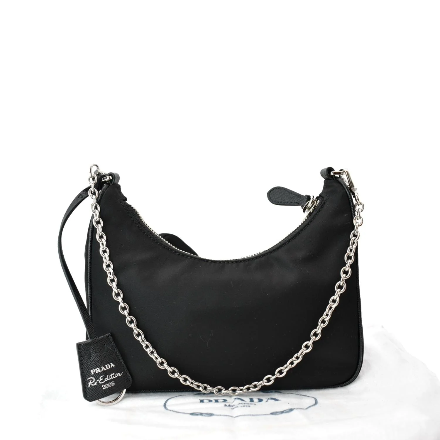 PRADA Re-Edition 2005 Nylon Shoulder Bag Black - Image 3