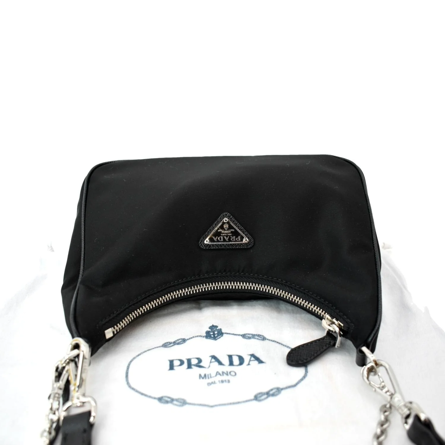 PRADA Re-Edition 2005 Nylon Shoulder Bag Black - Image 4