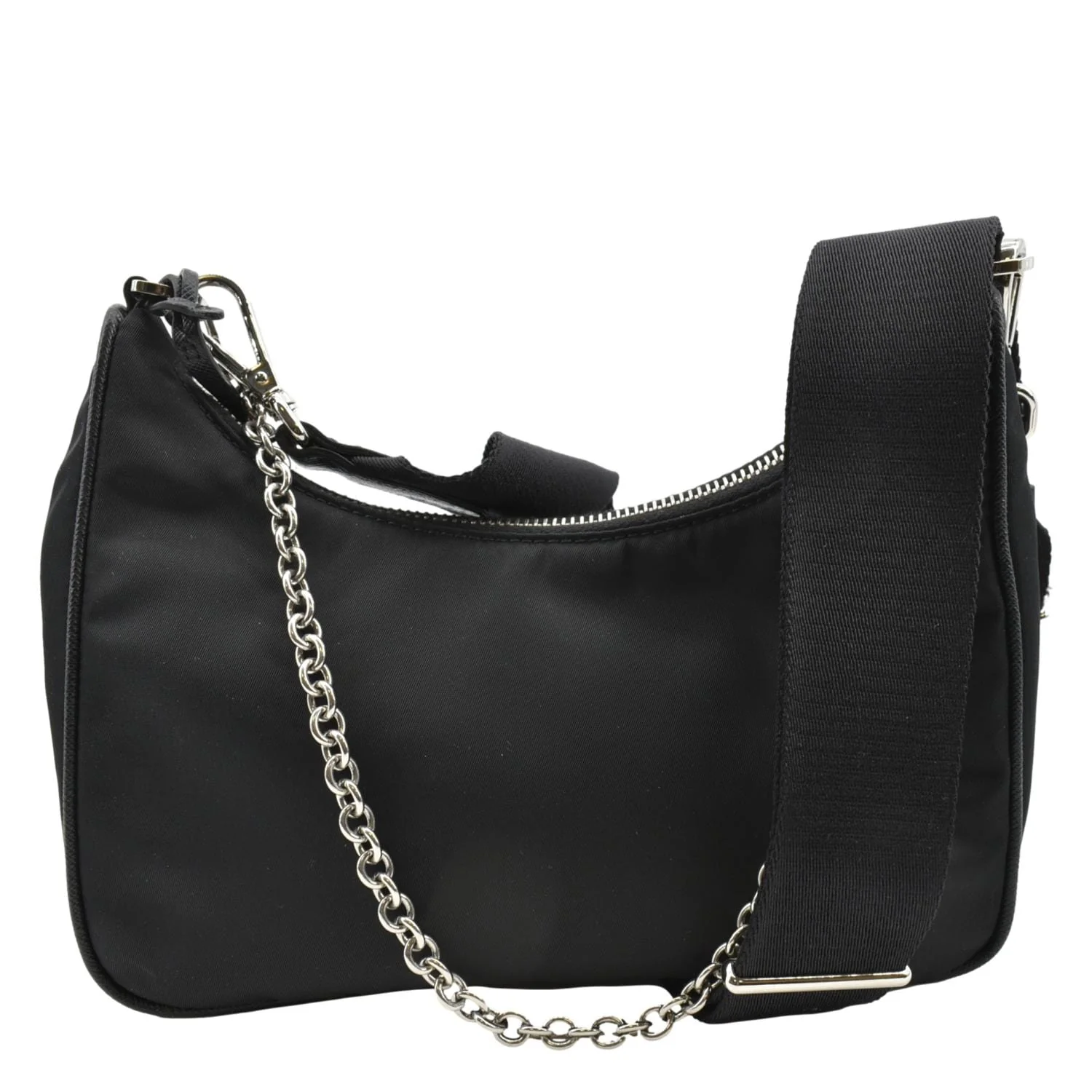 PRADA Re-Edition 2005 Re-Nylon Shoulder Bag Black - Image 4