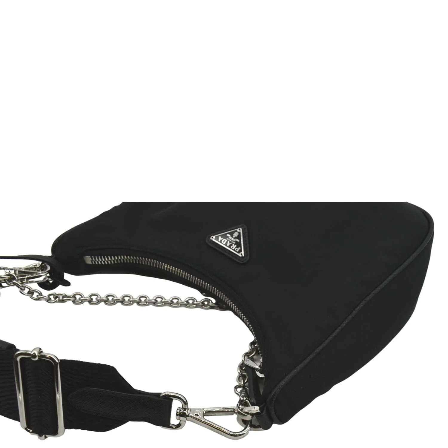 PRADA Re-Edition 2005 Re-Nylon Shoulder Bag Black - Image 6