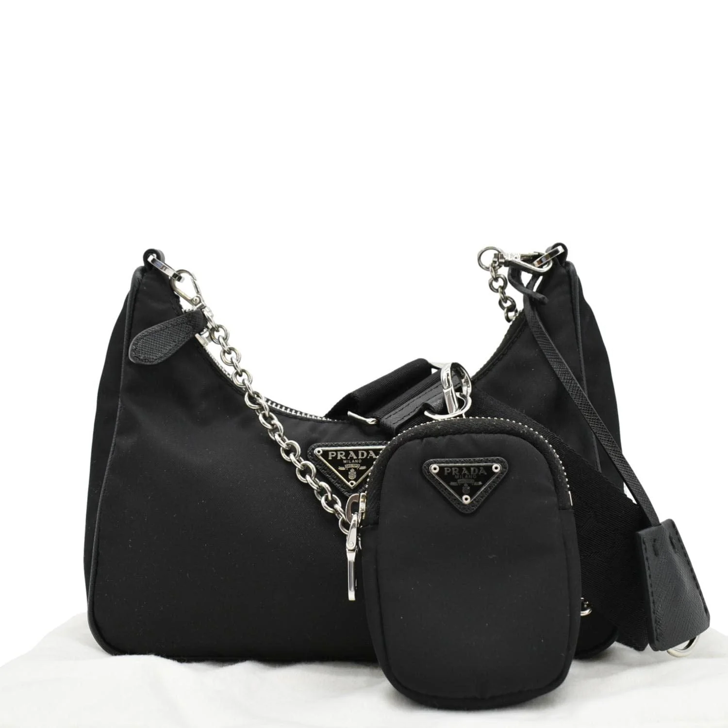 PRADA Re-Edition 2005 Re-Nylon Shoulder Bag Black - Image 3