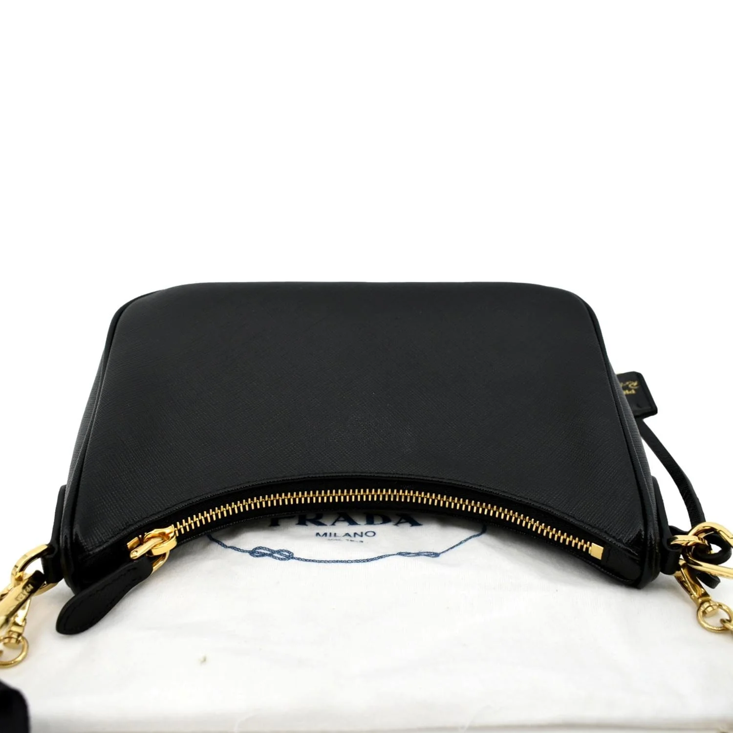 PRADA Re-Edition 2005 Saffiano Leather Shoulder Bag Black - Image 4