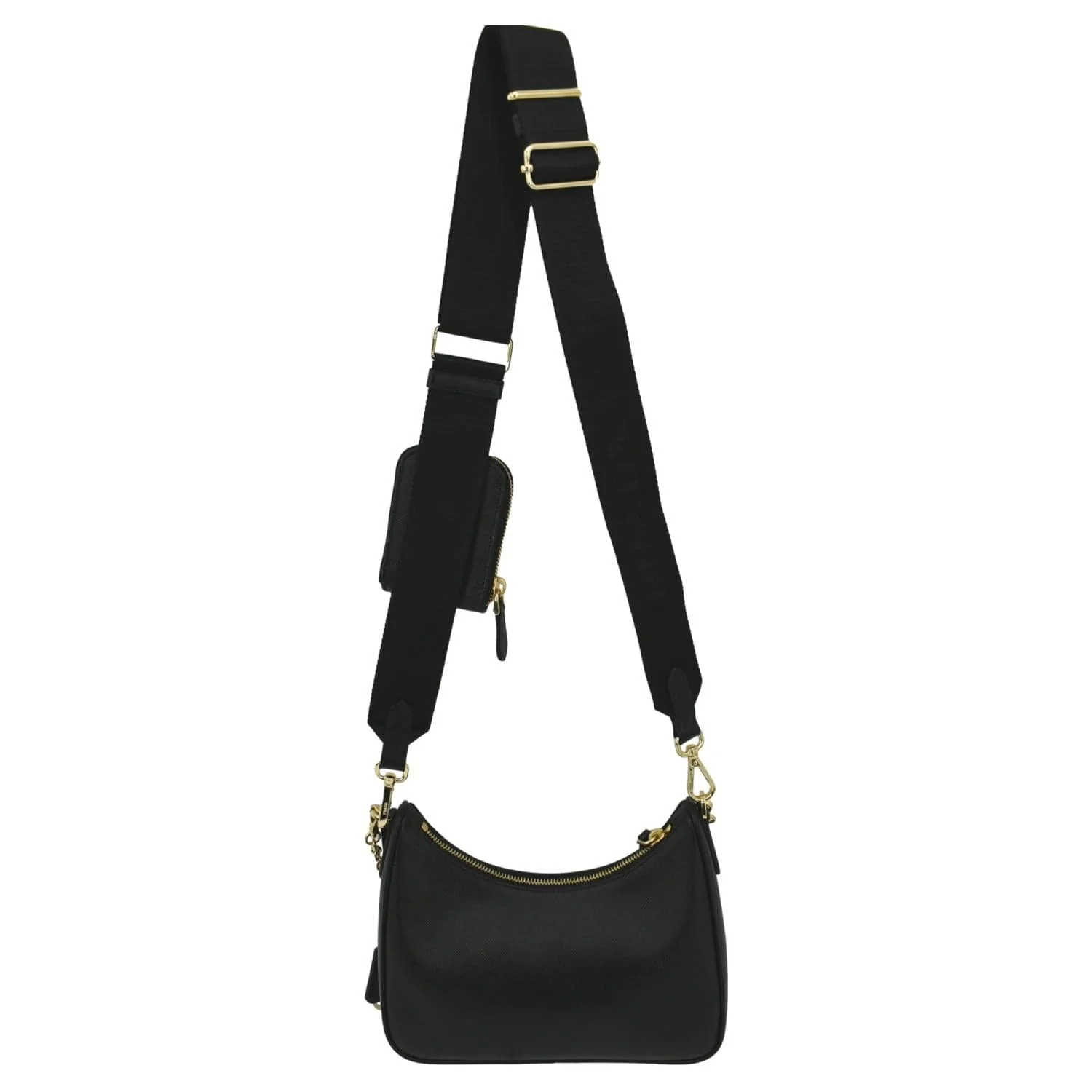 PRADA Re-Edition 2005 Saffiano Leather Shoulder Bag Black - Image 3