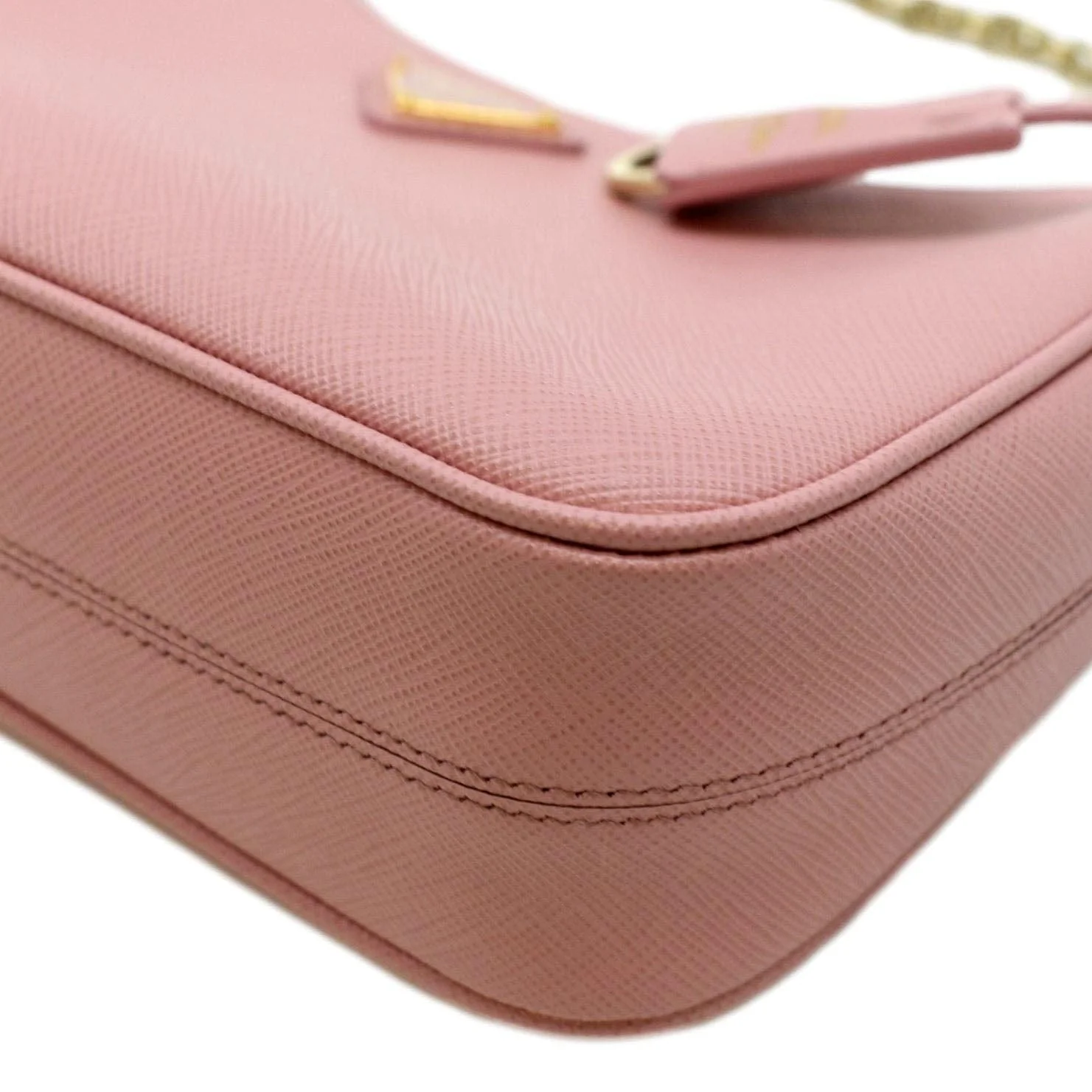 PRADA Re-Edition 2005 Suffiano Leather Shoulder Bag Rose Pink - Image 8