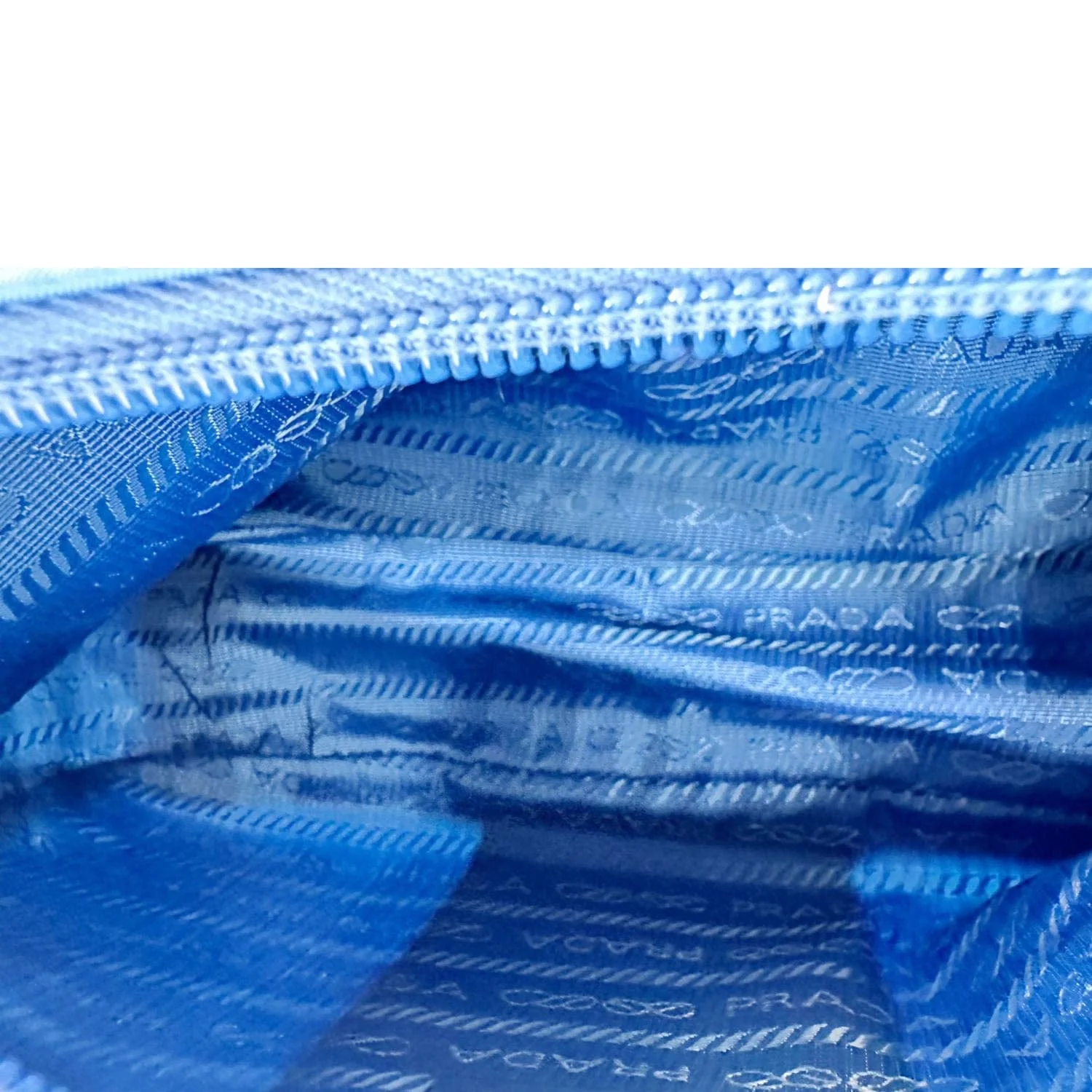 PRADA Re-Edition 2000 Nylon Hobo Bag Blue - Image 13