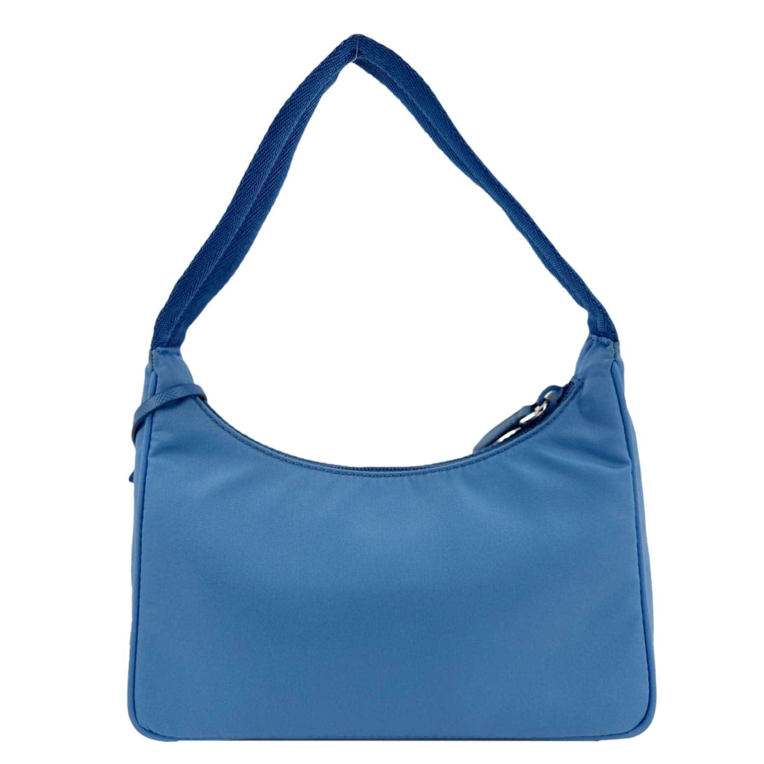 PRADA Re-Edition 2000 Nylon Hobo Bag Blue - Image 4