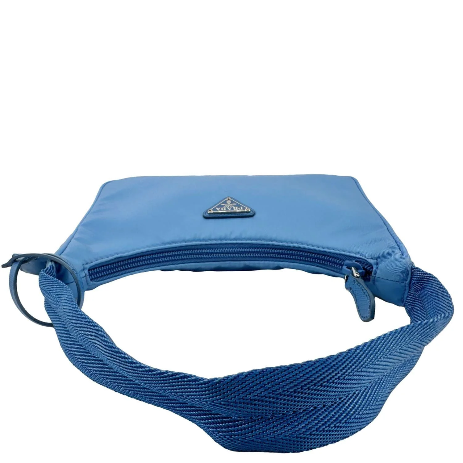 PRADA Re-Edition 2000 Nylon Hobo Bag Blue - Image 5