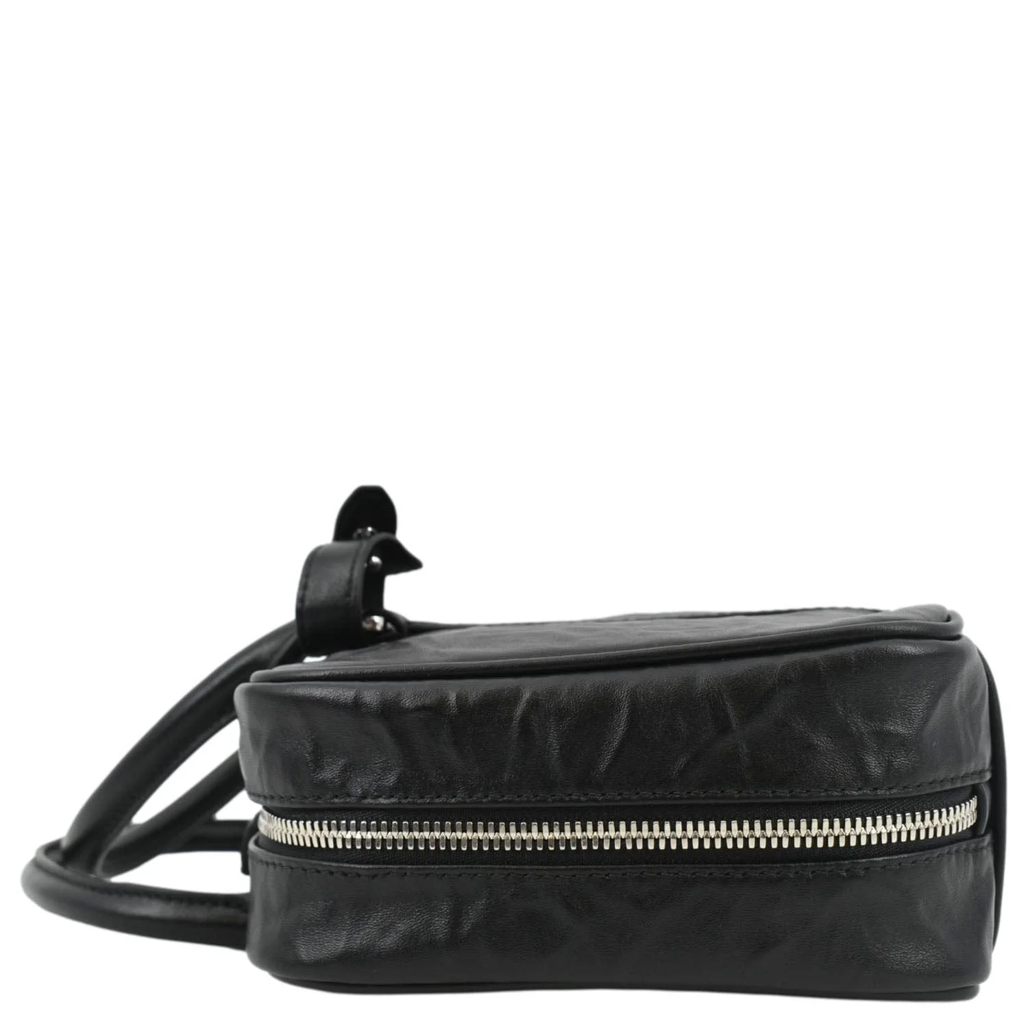 PRADA Re-edition 2001 Medium Antique Nappa Leather Shoulder Bag Black - Image 8