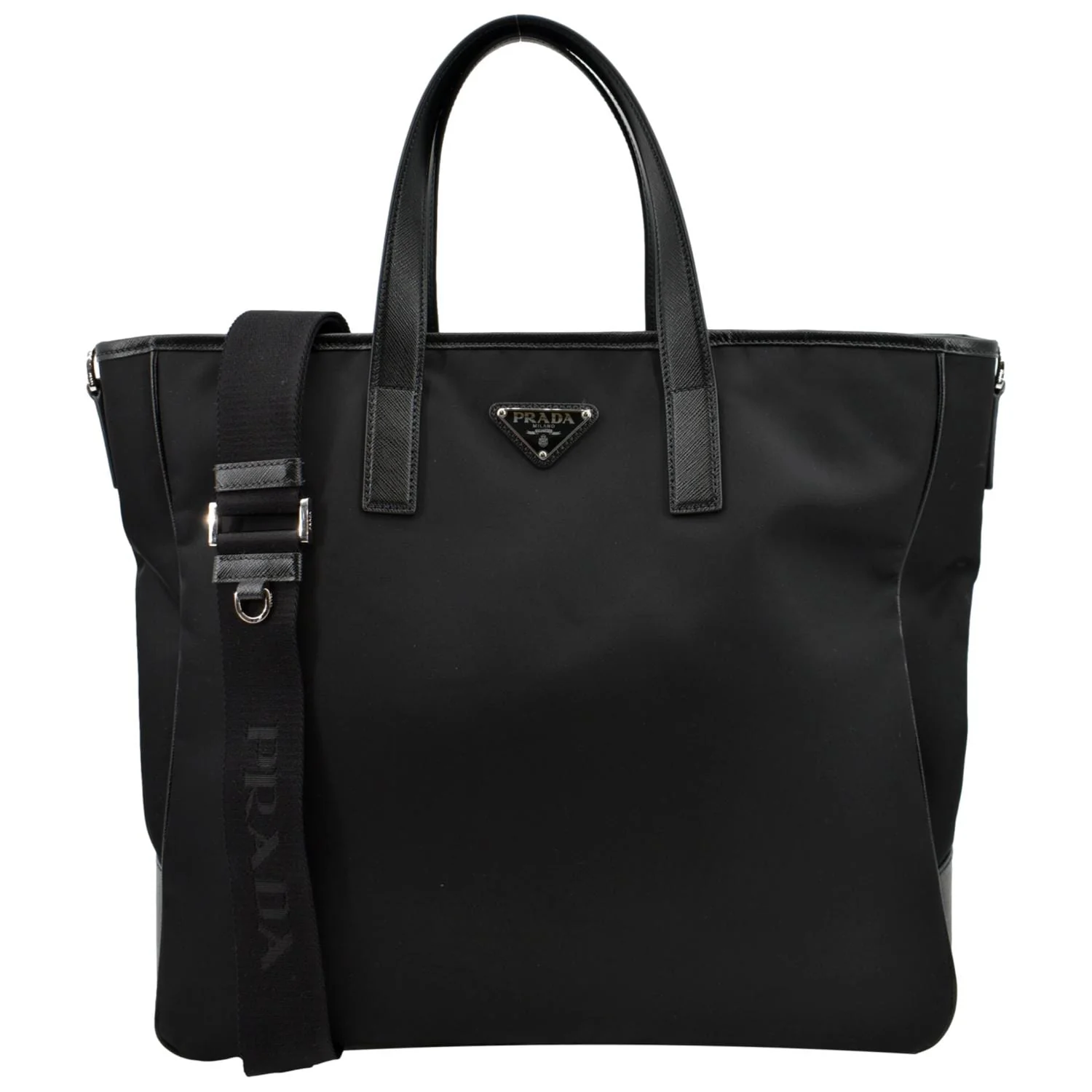 PRADA Re-nylon Core Tote Bag Black - Image 3