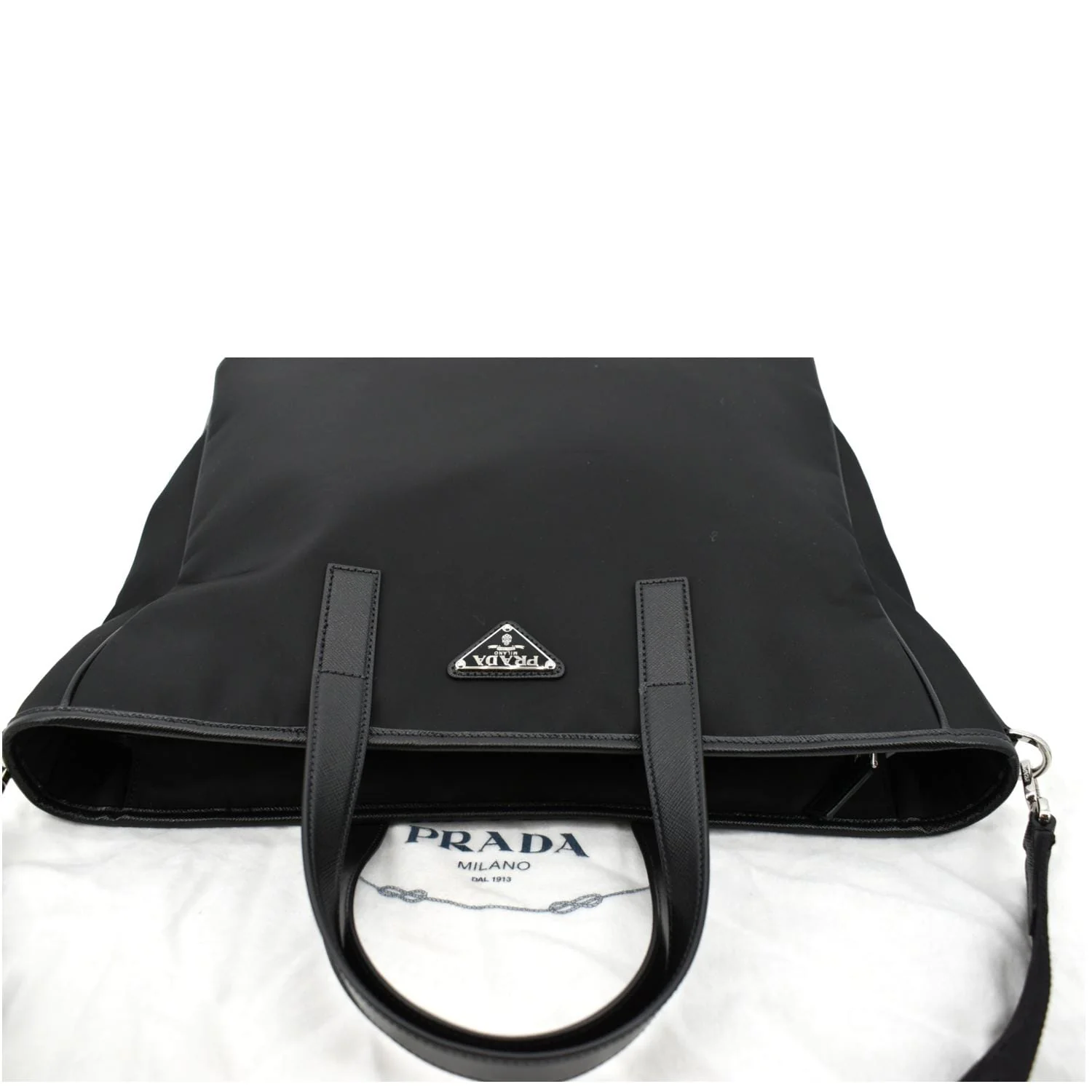 PRADA Re-nylon Core Tote Bag Black - Image 5