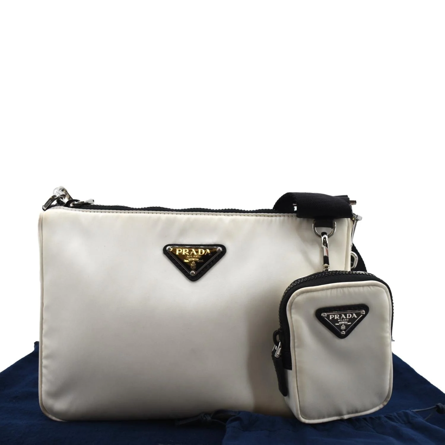 PRADA Re-Nylon Shoulder Bag White - Image 3