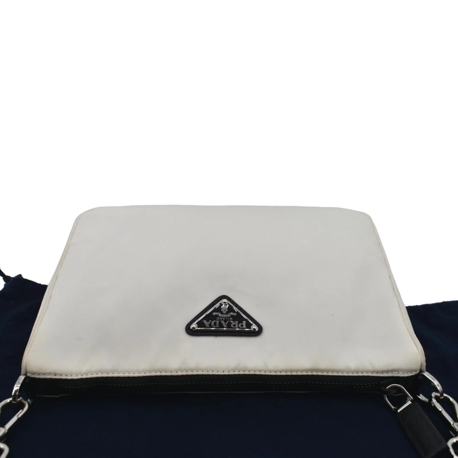 PRADA Re-Nylon Shoulder Bag White - Image 5