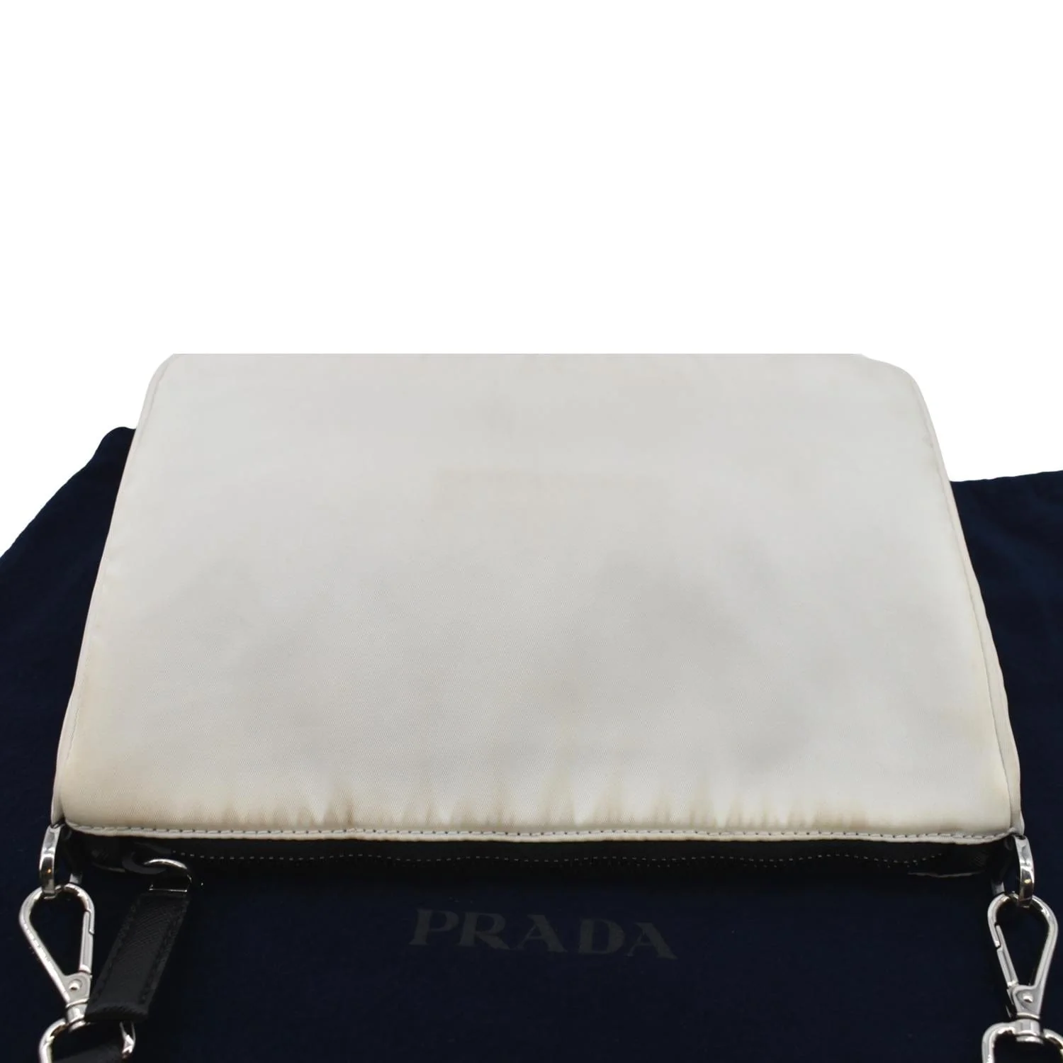 PRADA Re-Nylon Shoulder Bag White - Image 6