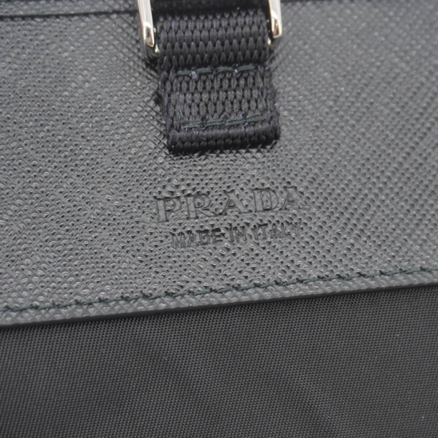 PRADA Re-Nylon Saffiano Smartphone Case Shoulder Bag Black - Image 14