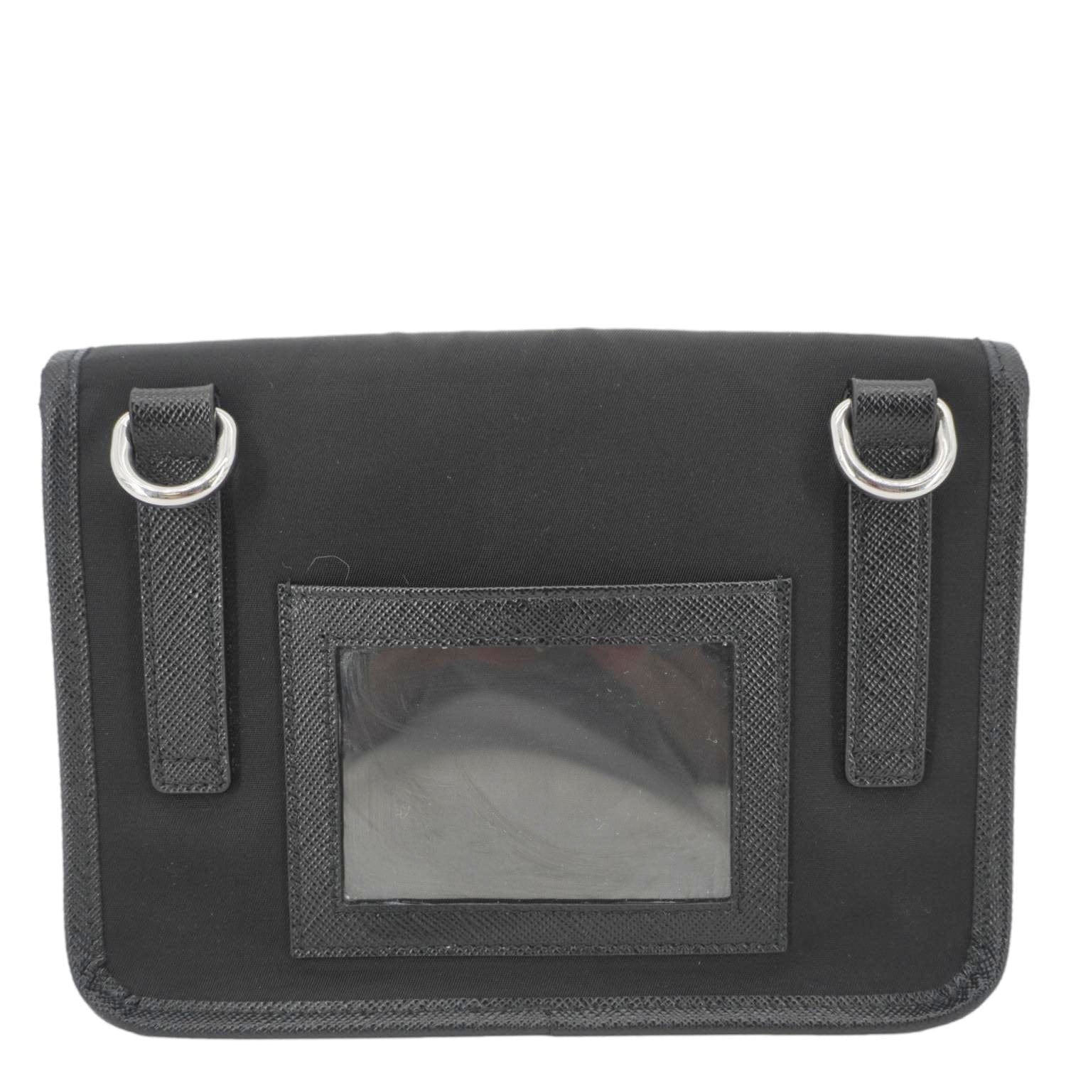 PRADA Re-Nylon Saffiano Smartphone Case Shoulder Bag Black - Image 5