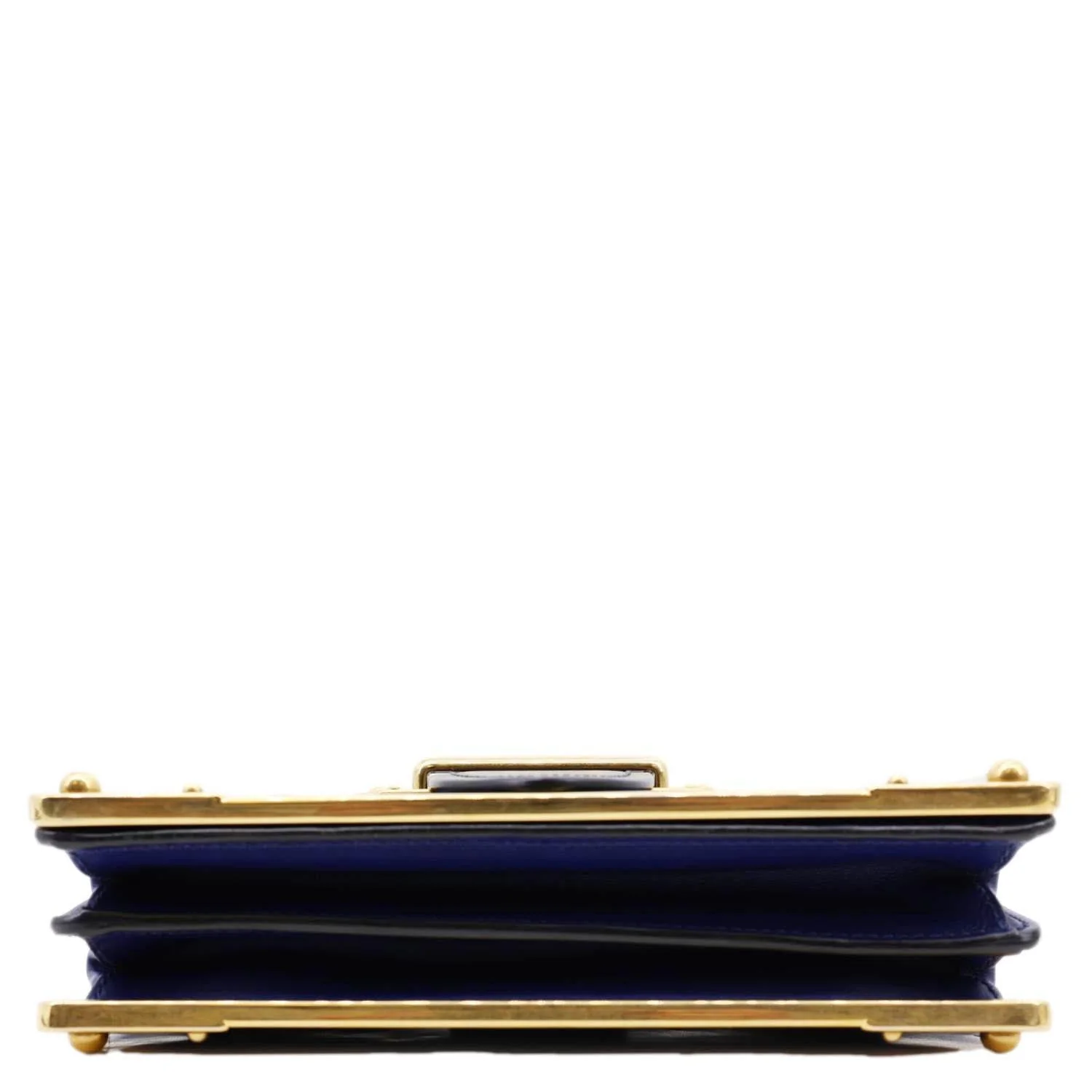 PRADA Cahier City Saffiano Leather Shoulder Bag Blue - Image 10