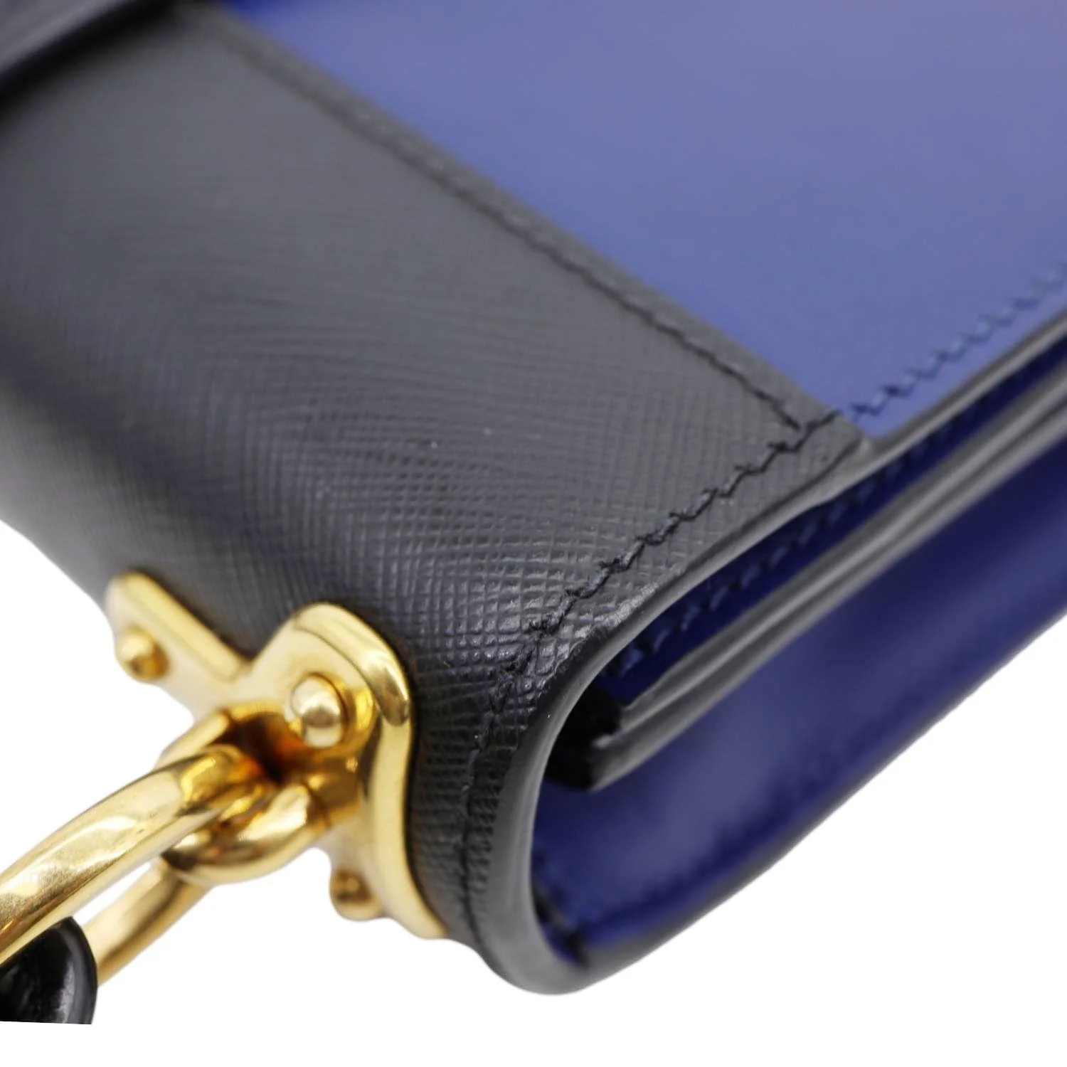 PRADA Cahier City Saffiano Leather Shoulder Bag Blue - Image 7