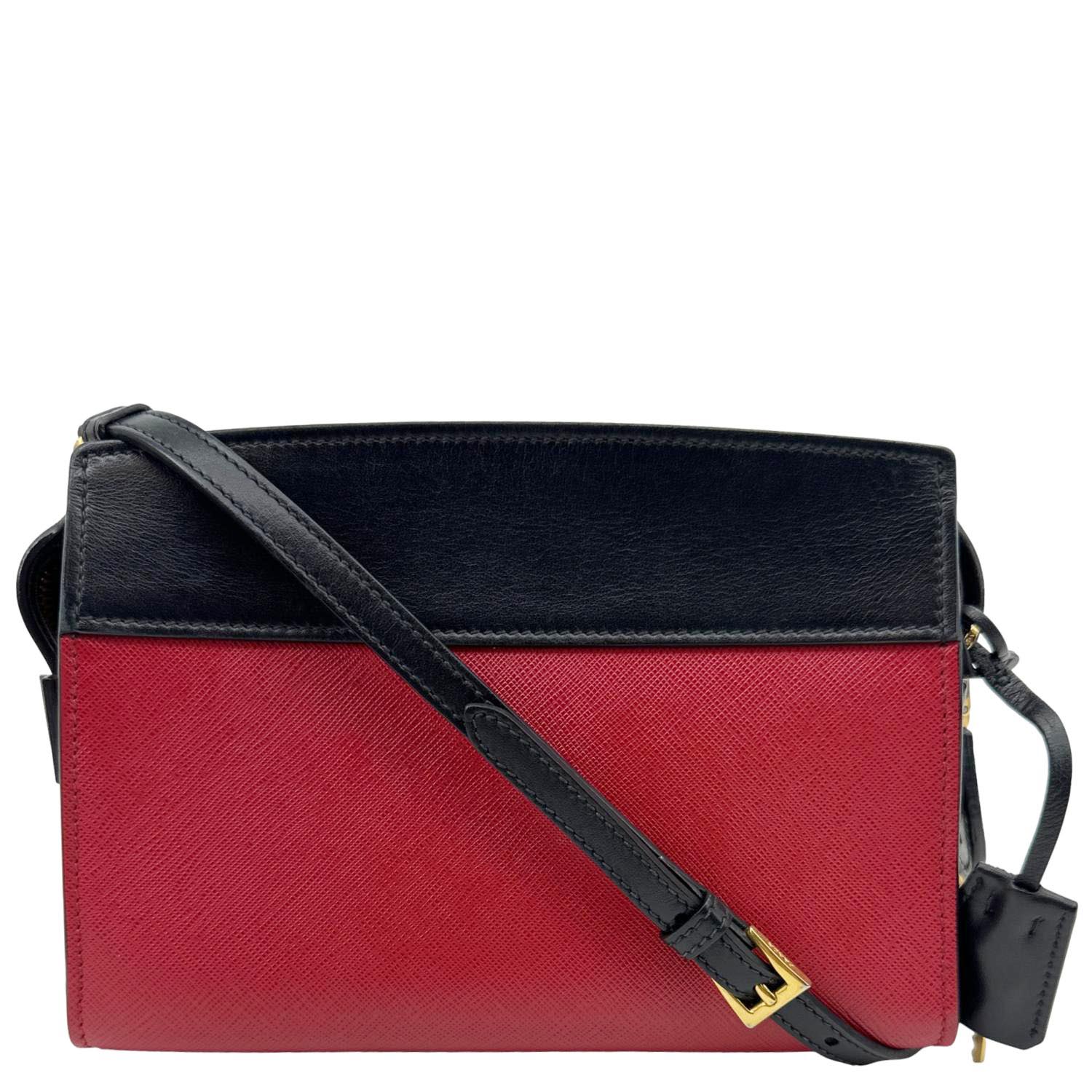 PRADA Esplanade Saffiano City Calfskin Leather Crossbody Bag Red - Image 3