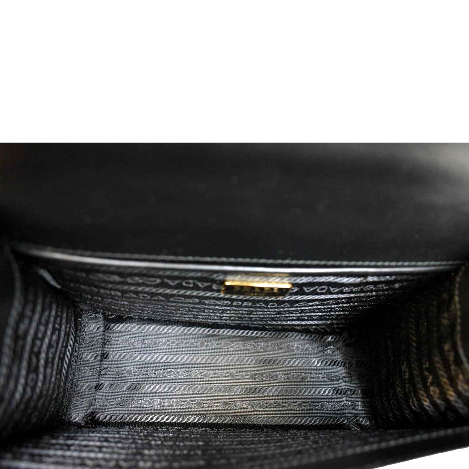 PRADA Saffiano Lux Leather Crossbody Bag Black - Image 10