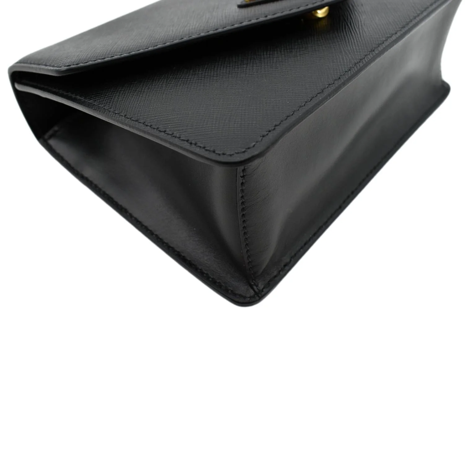 PRADA Saffiano Lux Leather Crossbody Bag Black - Image 8