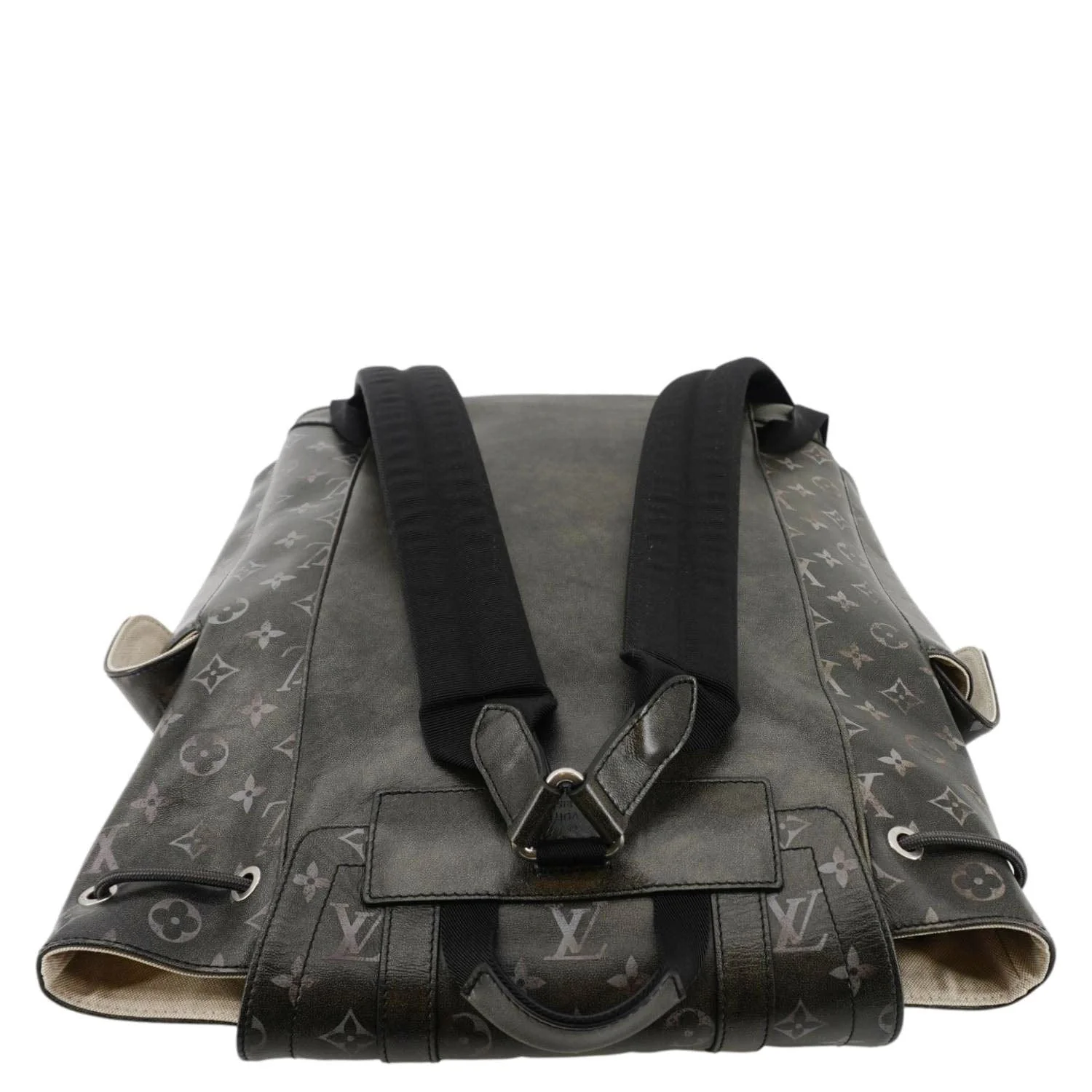 LOUIS VUITTON Christopher MM Brushed Monogram Cowhide Leather Backpack Black - Image 5