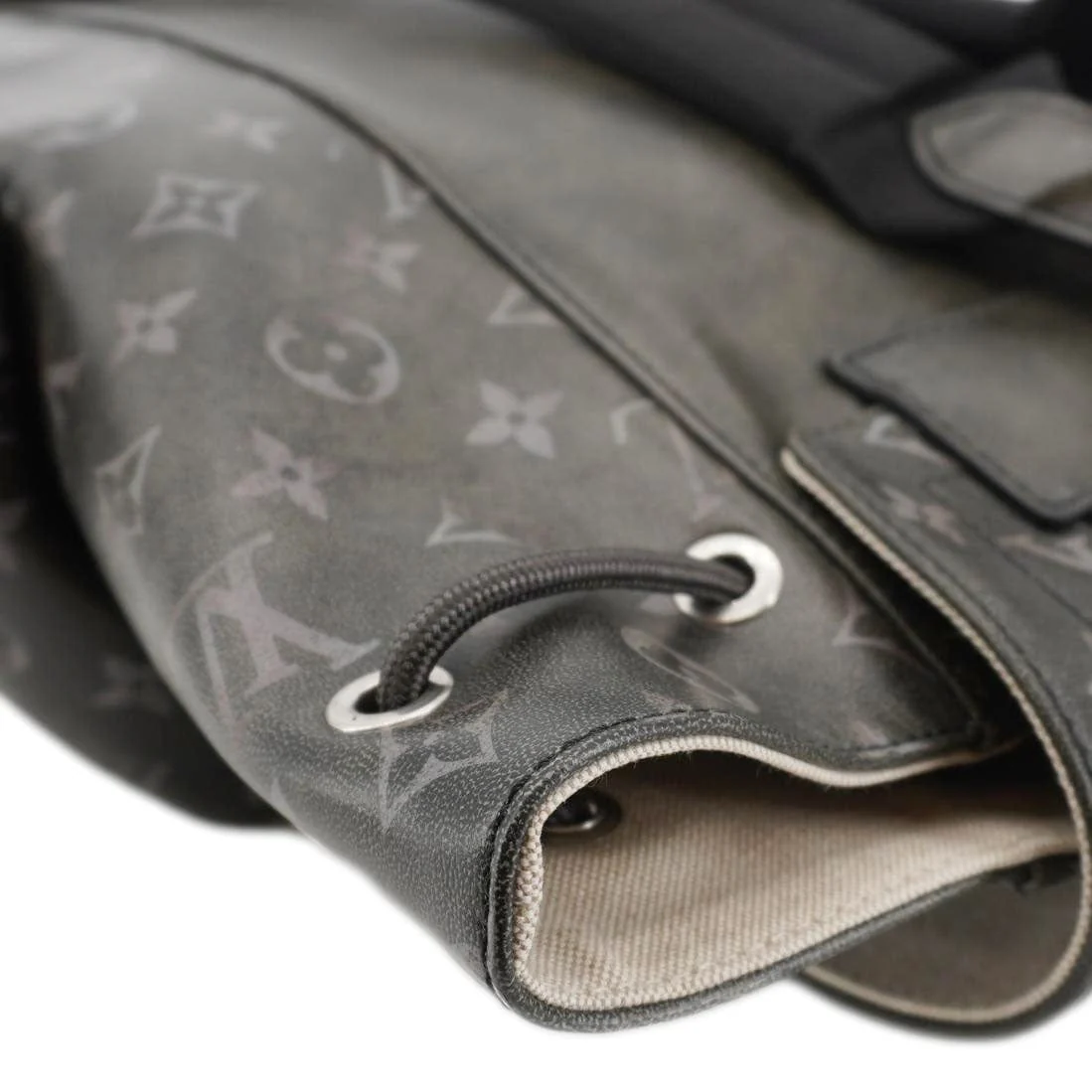 LOUIS VUITTON Christopher MM Brushed Monogram Cowhide Leather Backpack Black - Image 6