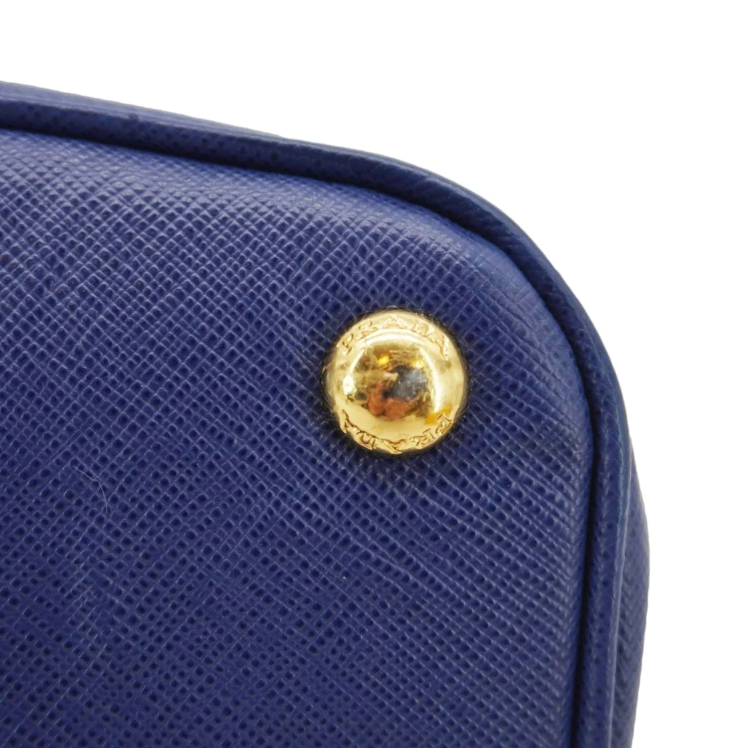 PRADA Galleria Double-Zip Large Saffiano Lux Leather Tote Bag Blue - Image 12