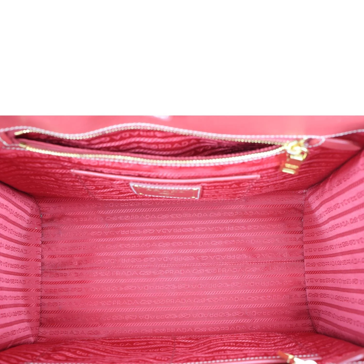 PRADA Saffiano Lux Leather Shoulder Bag Red - Image 11