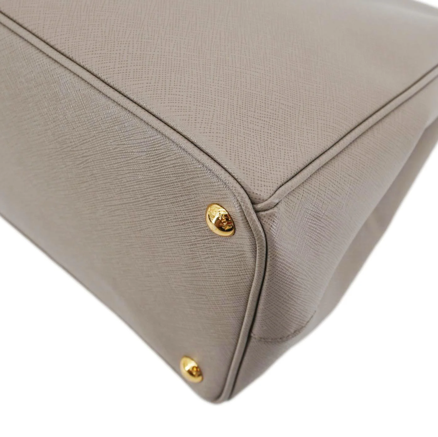 PRADA Double Zip Medium Lux Saffiano Leather Tote Argilla - Image 10
