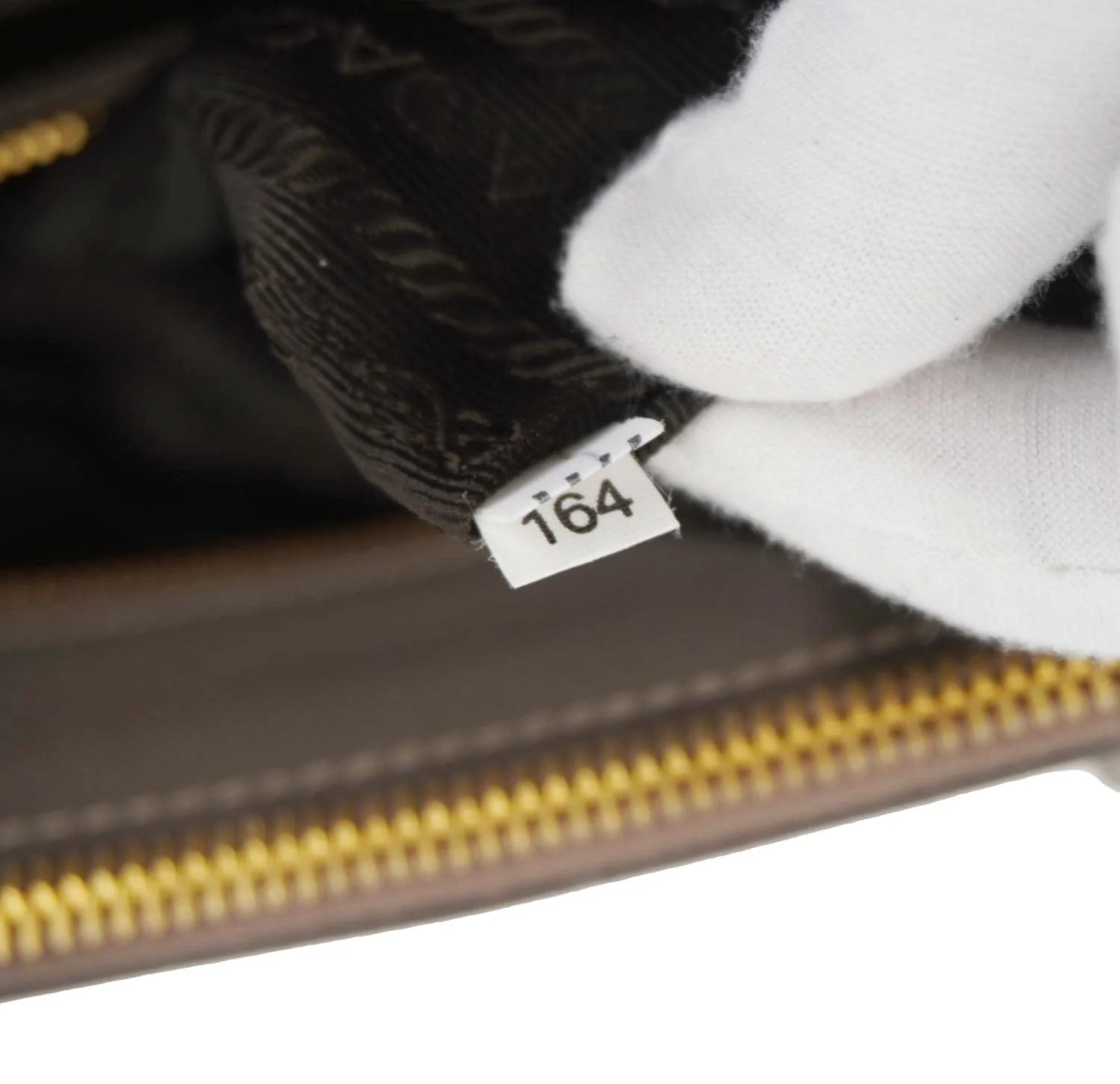 PRADA Double Zip Medium Lux Saffiano Leather Tote Argilla - Image 11